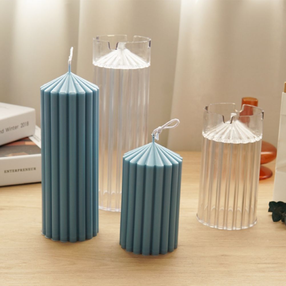 Coarse Rack Tip Scented Candle Mold Geometric Shape Plastic Candle Making view 7