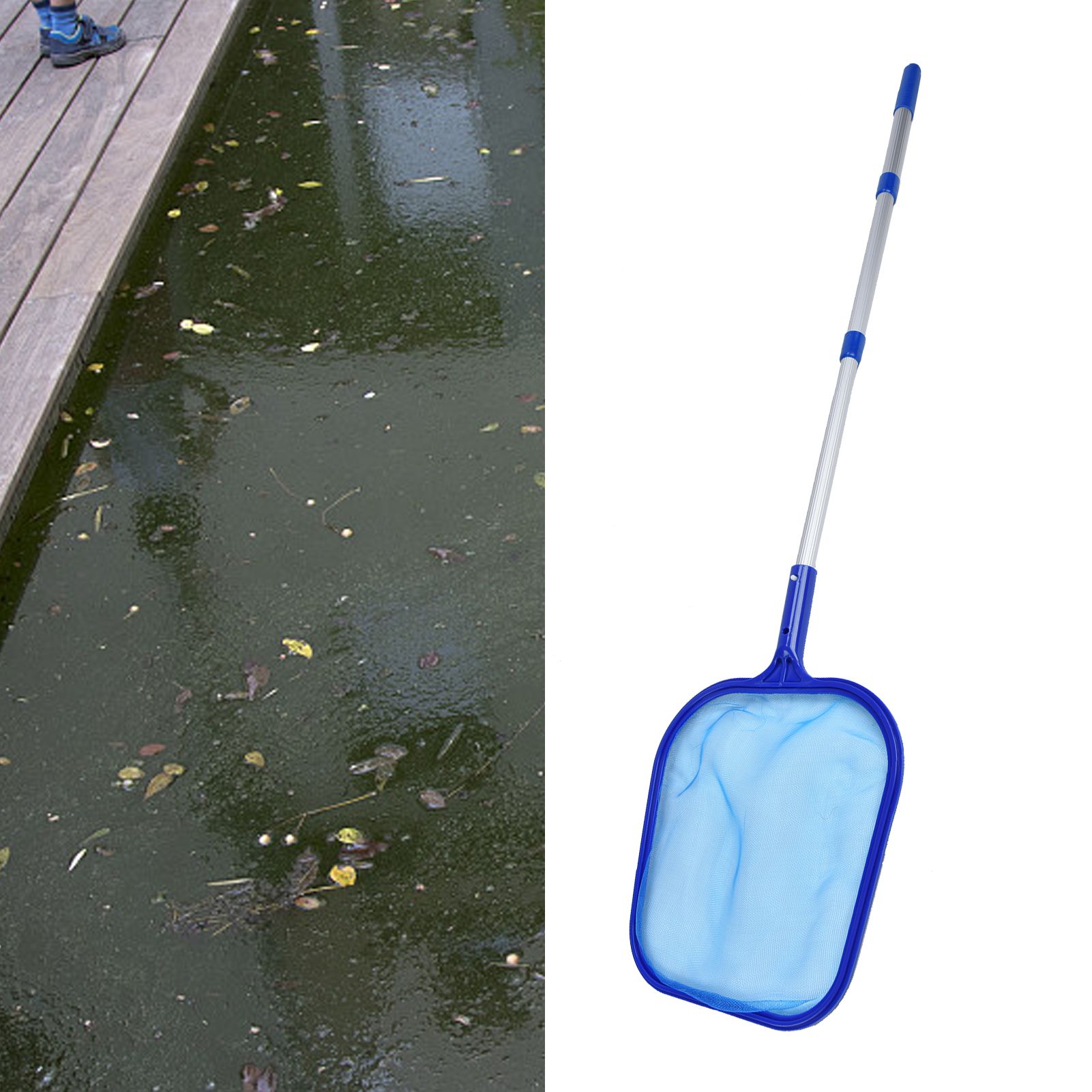 Pool Skimmer Net Quick Effective Removal Safe Easily Use Complete Tools Deep view 11
