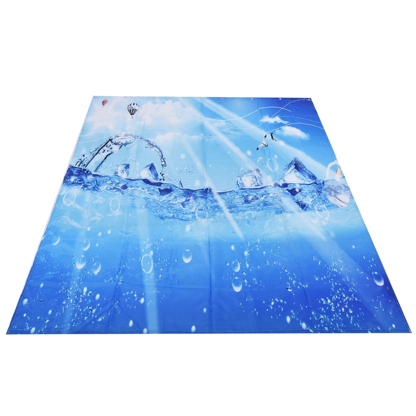 Shower Curtain Polyester Fiber Waterproof Colorful Printing with 12pcs Hook view 4