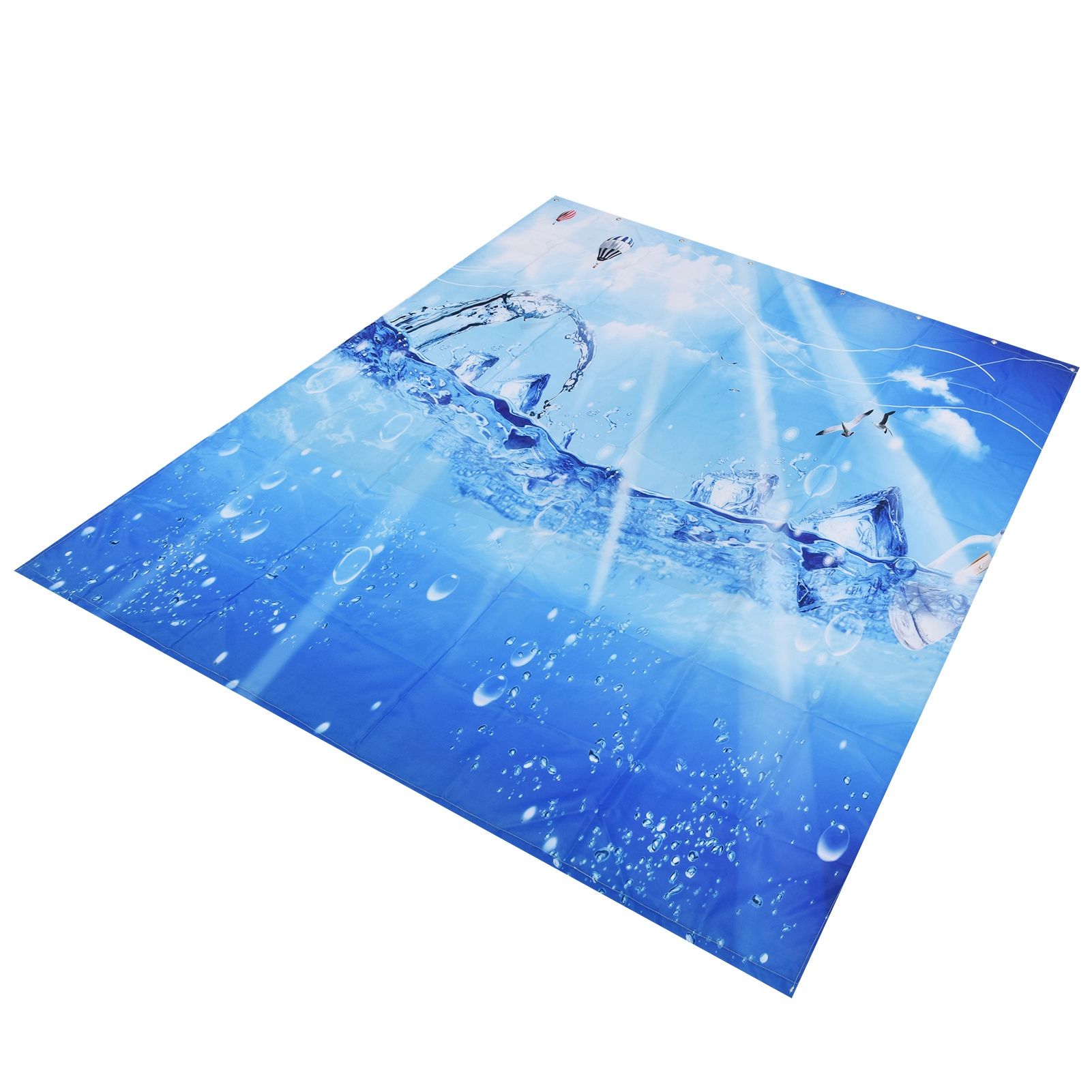 Shower Curtain Polyester Fiber Waterproof Colorful Printing with 12pcs Hook view 6