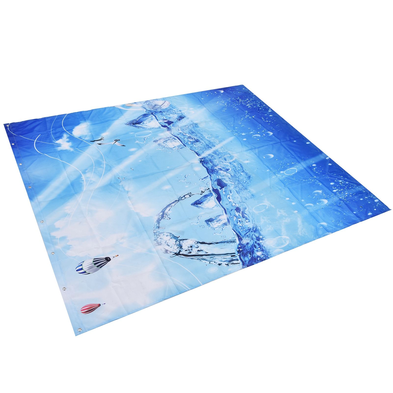 Shower Curtain Polyester Fiber Waterproof Colorful Printing with 12pcs Hook view 9