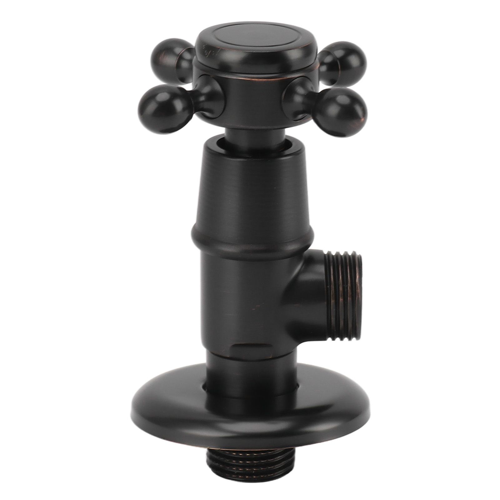 Solid Brass Angle Stop Valve Retro Thickened Cold Hot Triangle Valve Explosion view 2