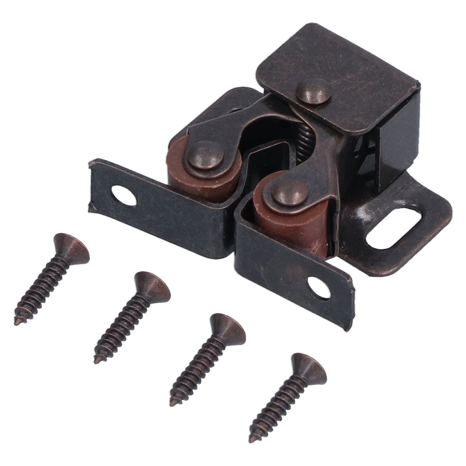 30 Set Stainless Steel Double Roller Catch Cabinet Latches Self Elastic view 5