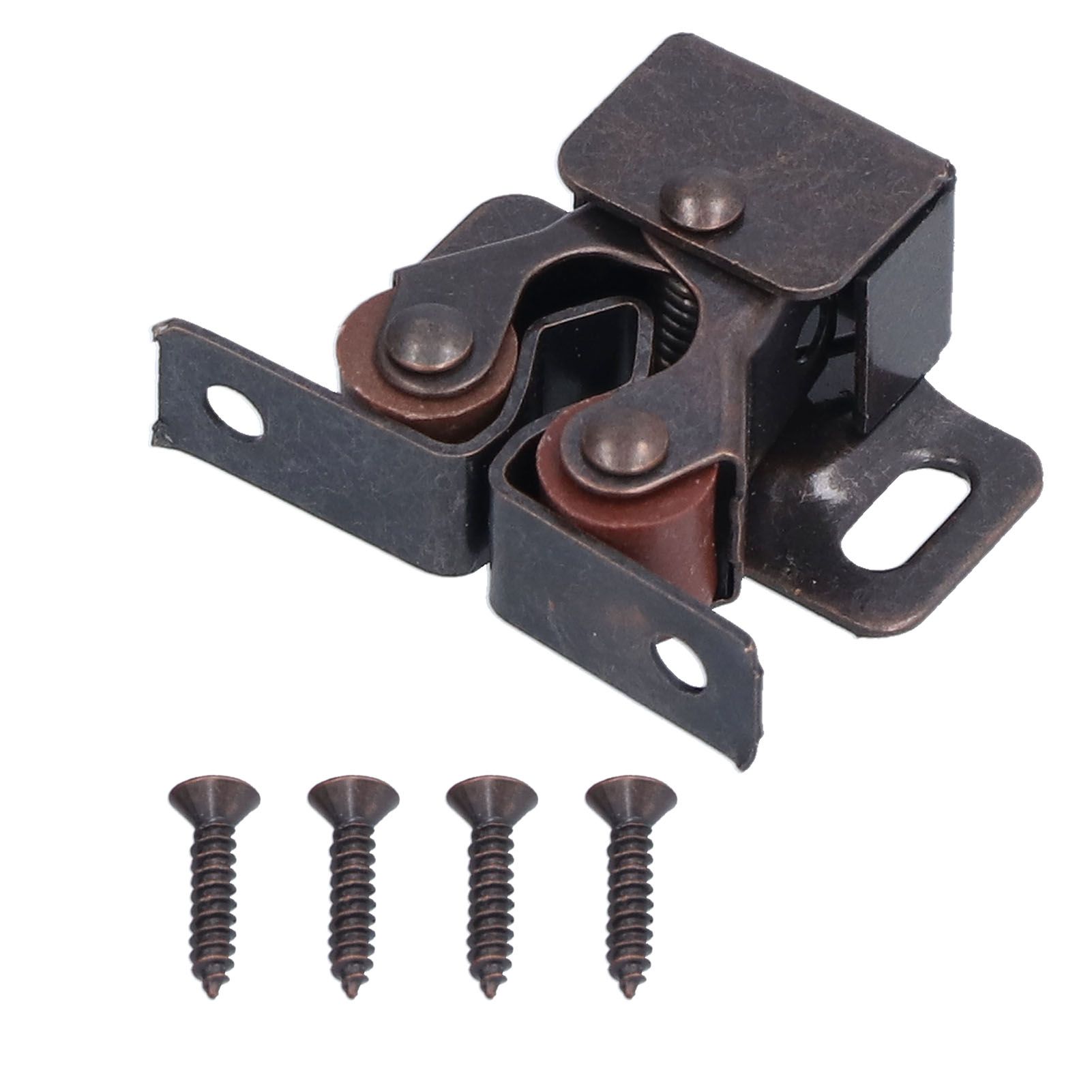 30 Set Stainless Steel Double Roller Catch Cabinet Latches Self Elastic view 10