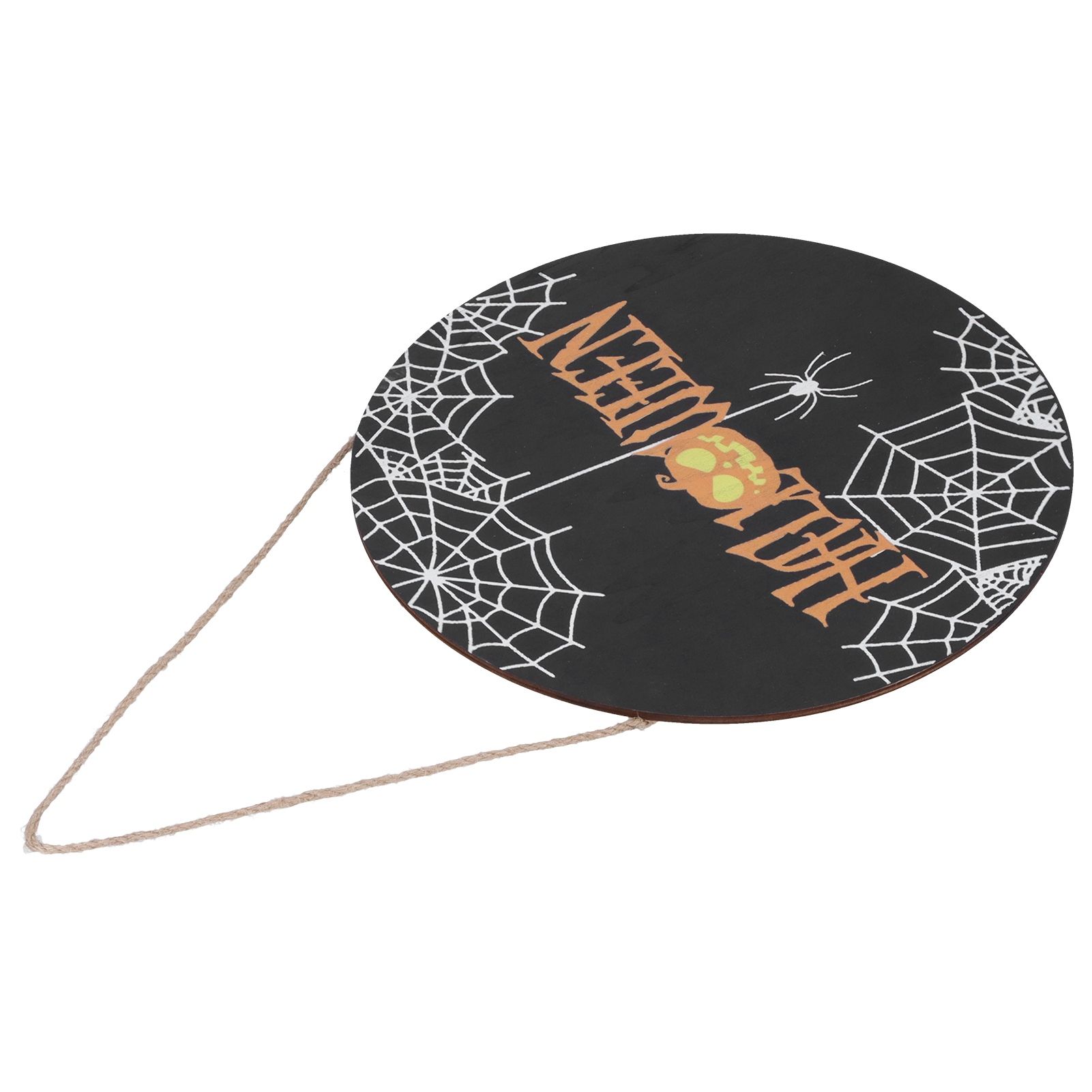 Halloween Spider Web Pattern Wooden Welcome Sign Decorative Hanging Board for view 6