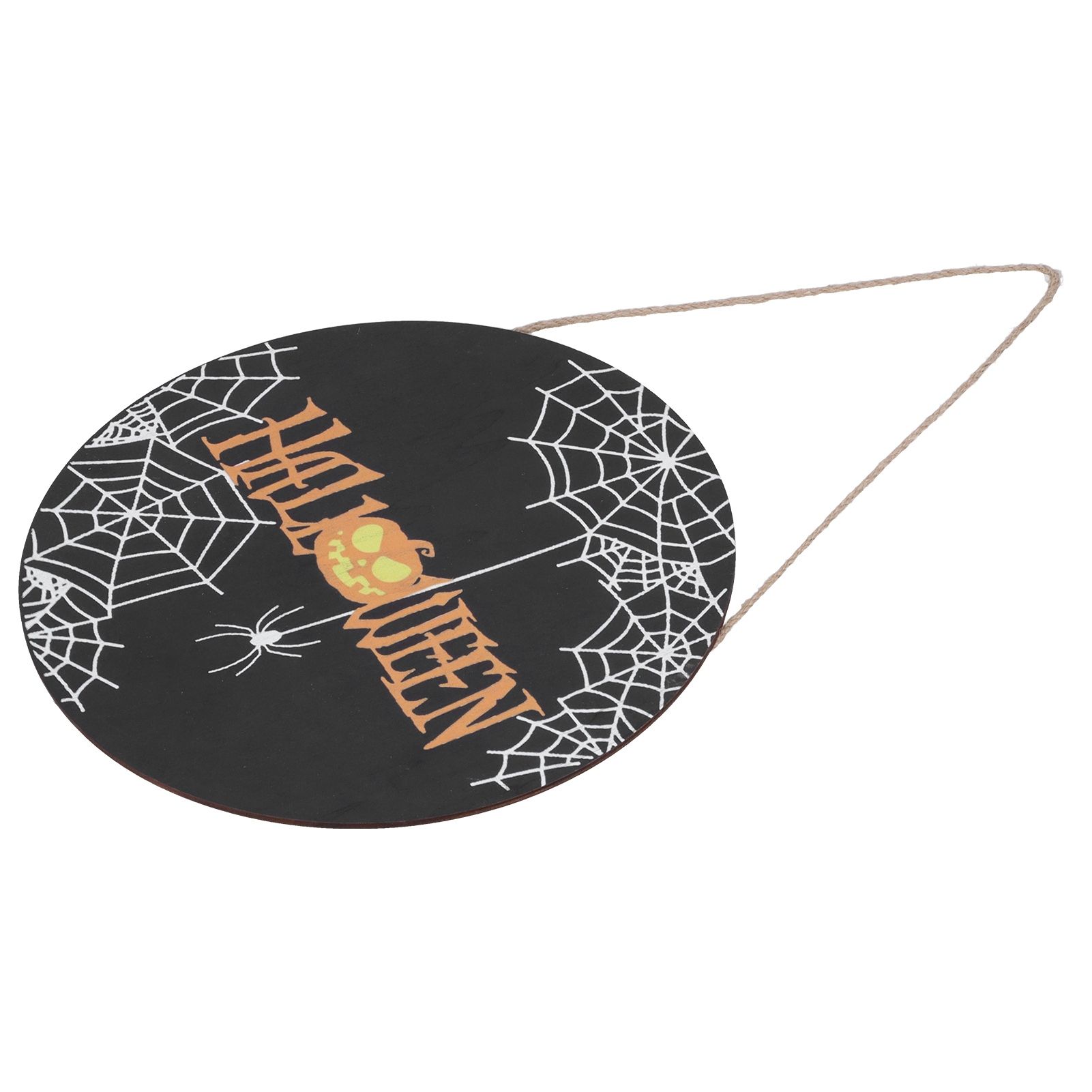 Halloween Spider Web Pattern Wooden Welcome Sign Decorative Hanging Board for view 8