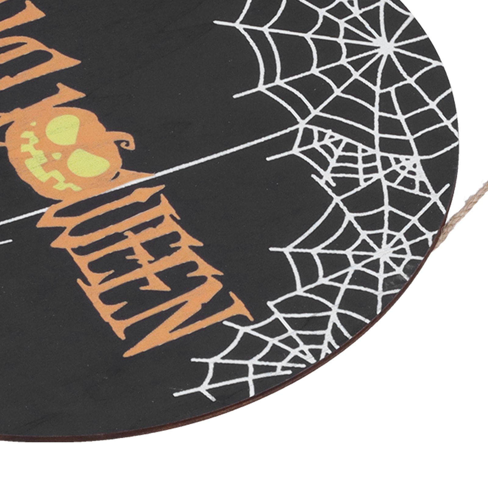 Halloween Spider Web Pattern Wooden Welcome Sign Decorative Hanging Board for view 14
