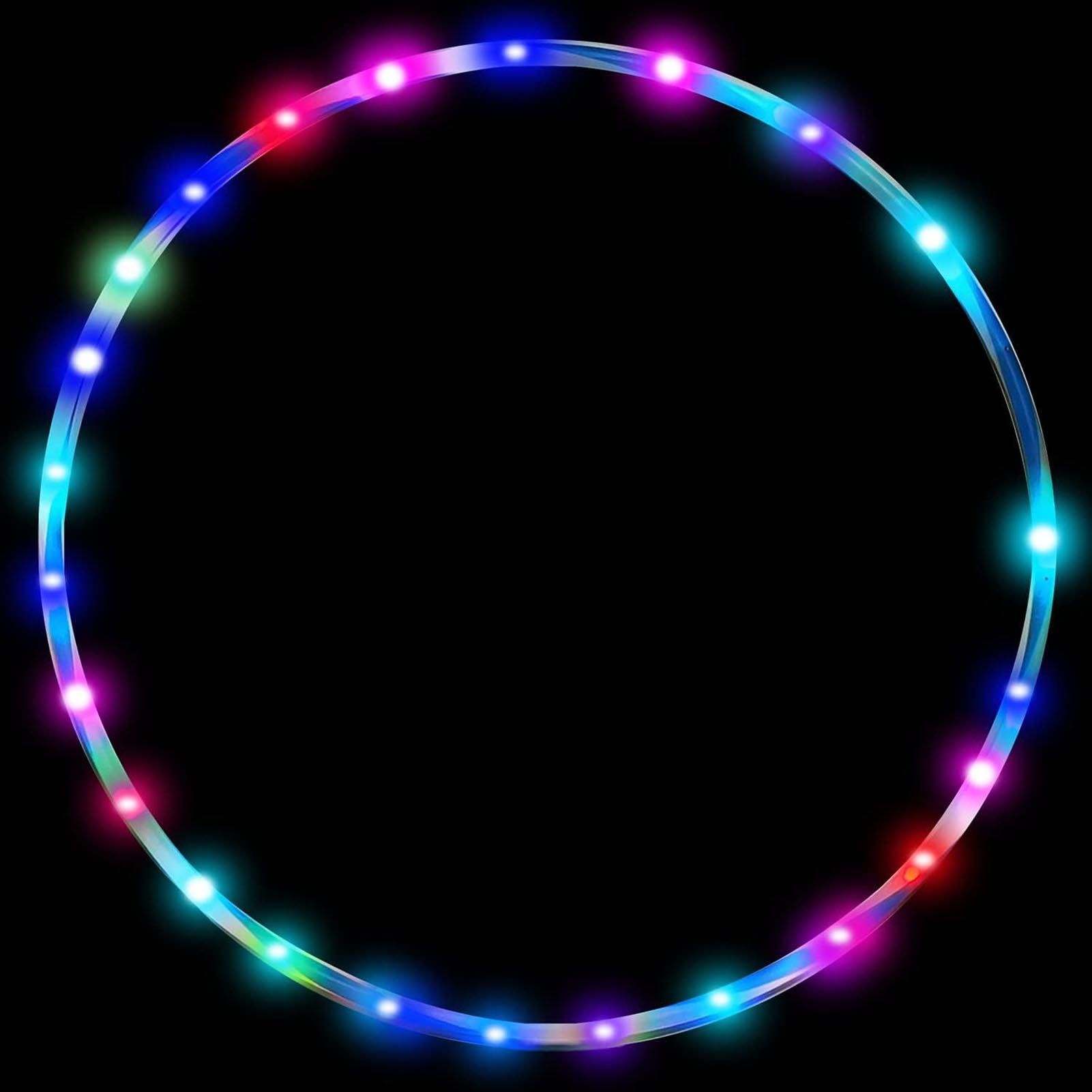 35 Inch LED Hoop RGB Auto Color Changing Dance Exercise Light Up Hoop Fitness view 15