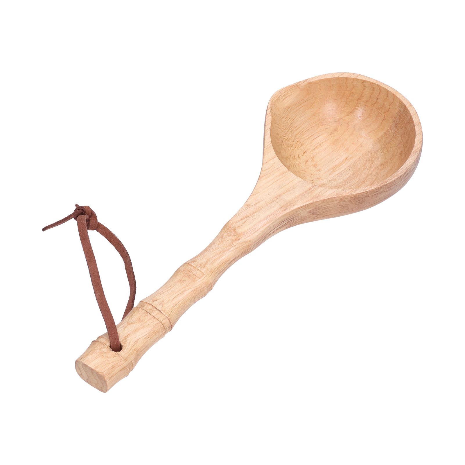 Wooden Spoon Long Handle Durable Soup Porridge Scoop Tableware Kitchen Cooking view 3