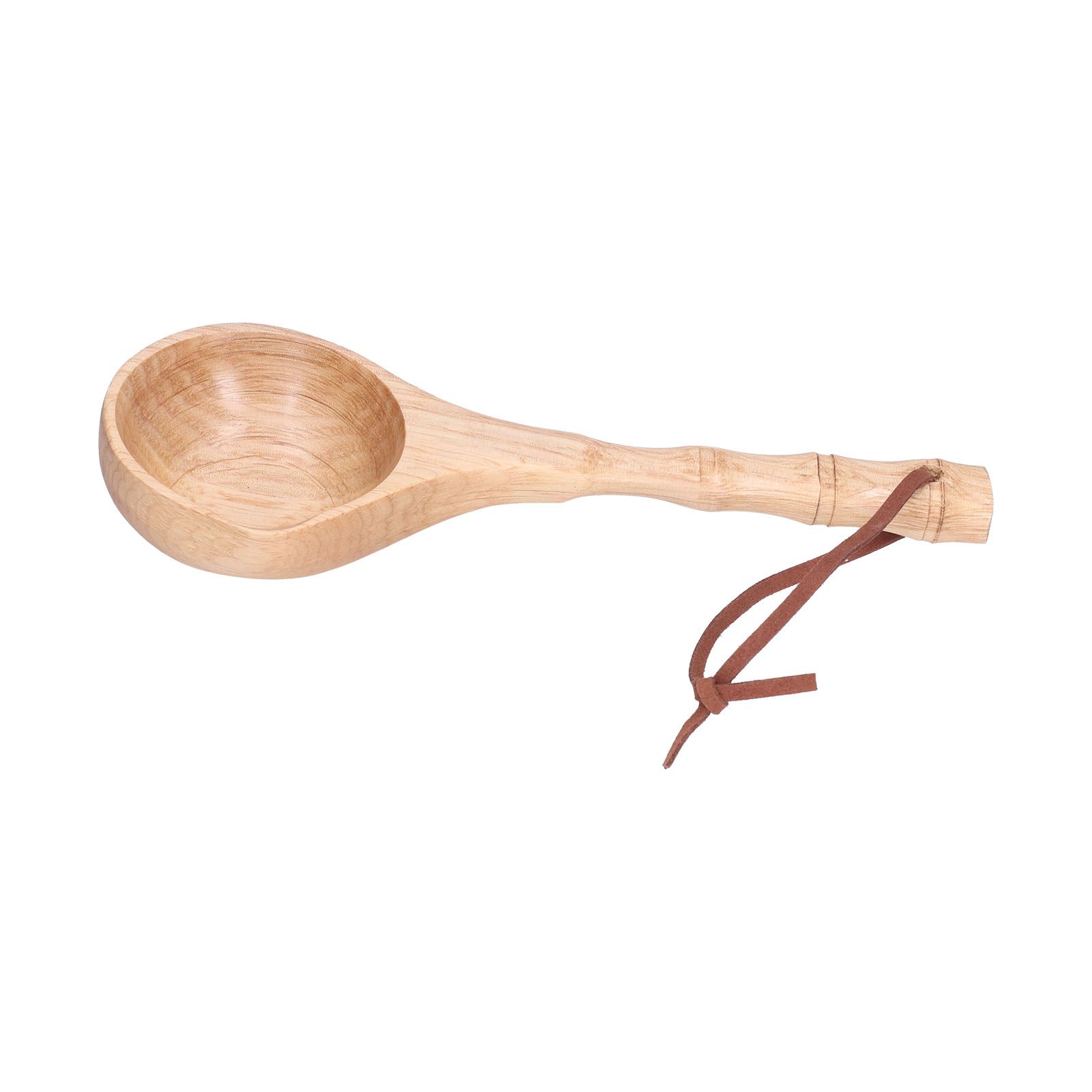 Wooden Spoon Long Handle Durable Soup Porridge Scoop Tableware Kitchen Cooking view 6