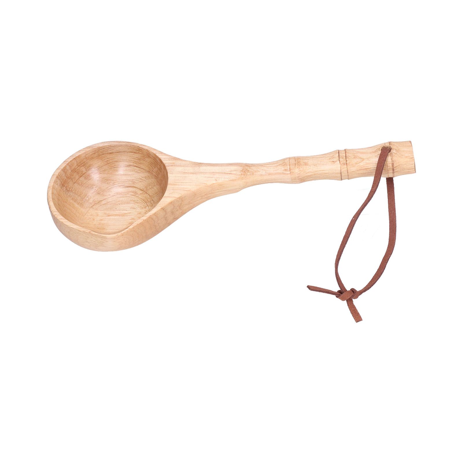 Wooden Spoon Long Handle Durable Soup Porridge Scoop Tableware Kitchen Cooking view 10
