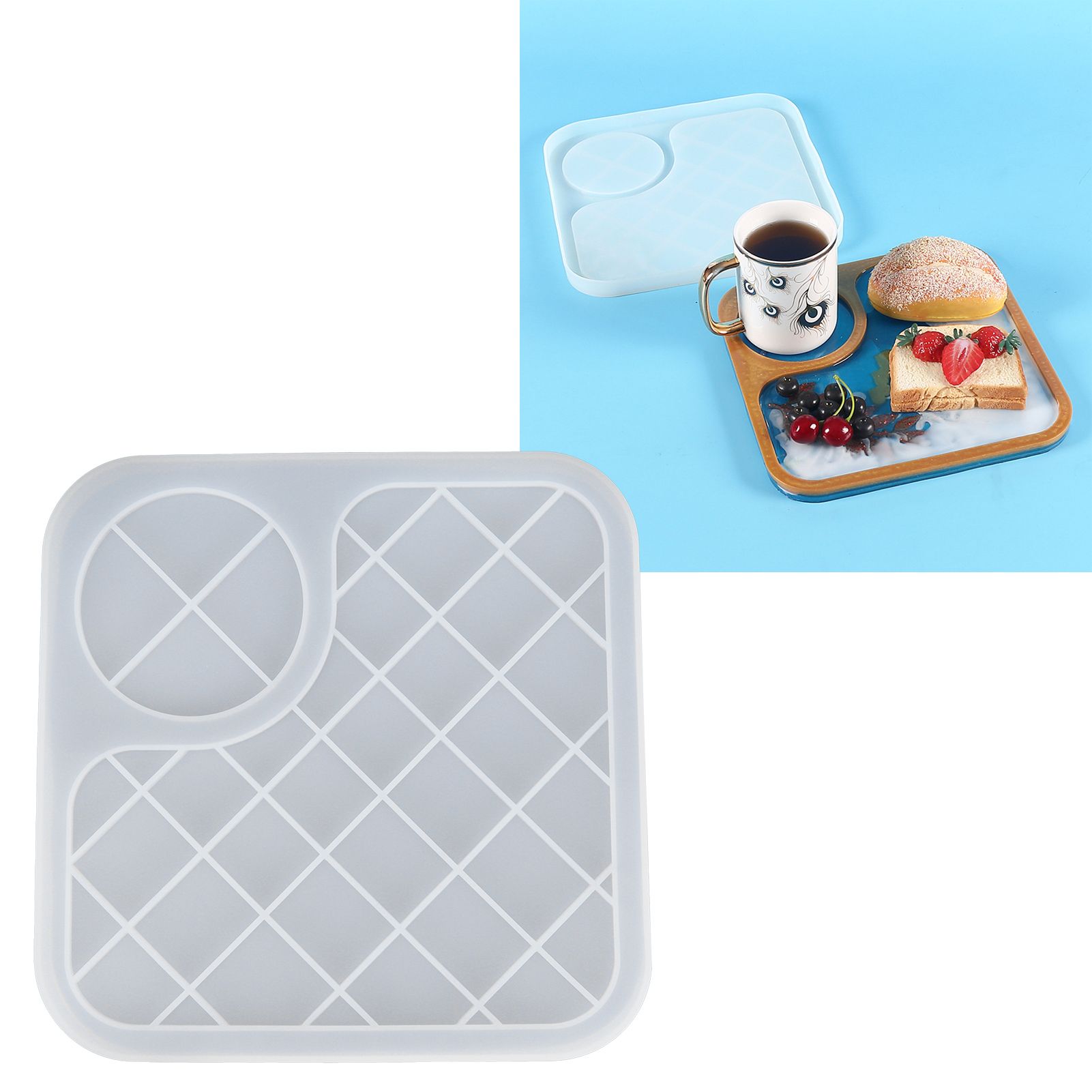 Silicone Mold Translucent Epoxy Resin Drop Glue Tray Tool for DIY Baking view 12