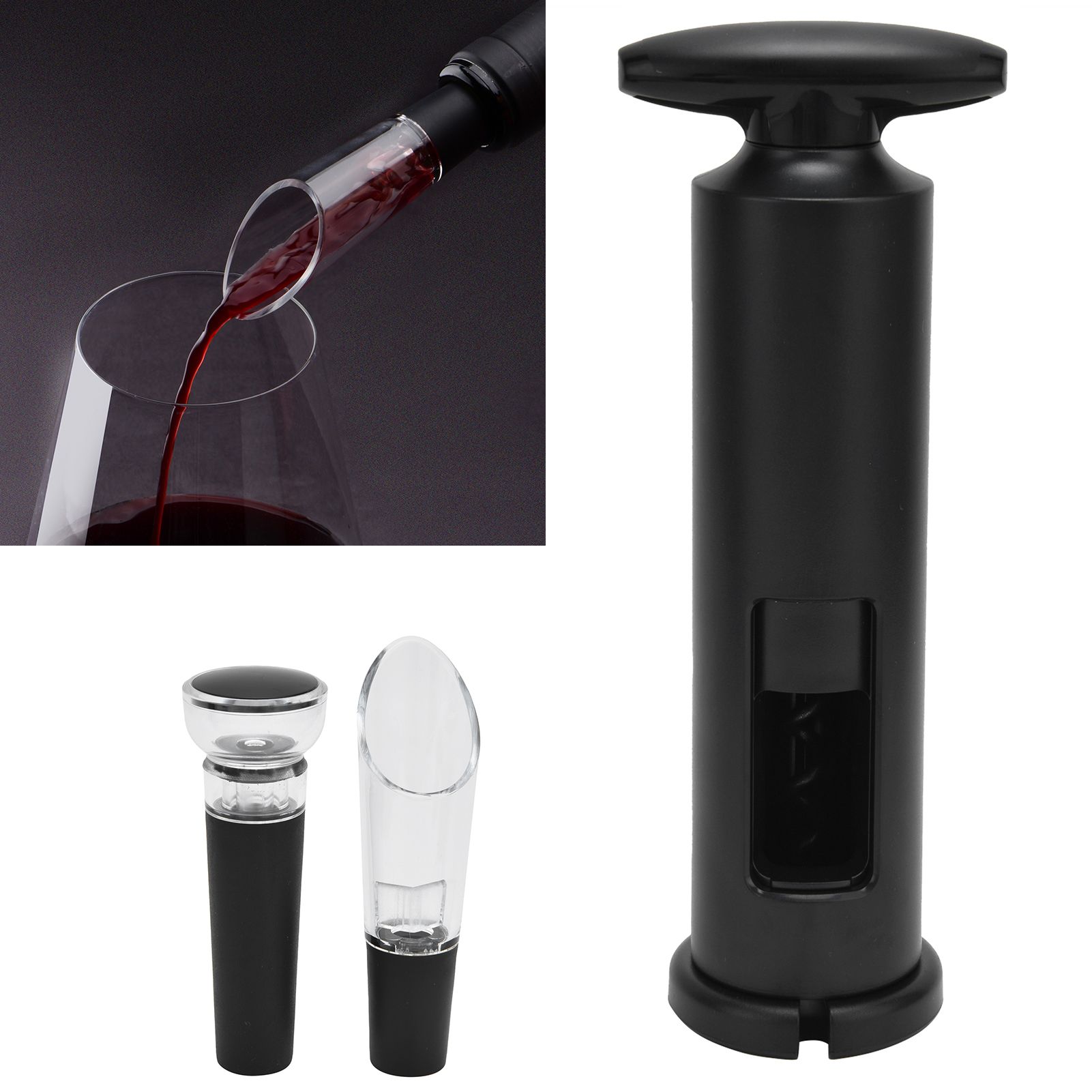 Manual Wine Bottle Opener Set T Type ABS Aluminum Foil Handheld Corkscrew for view 12
