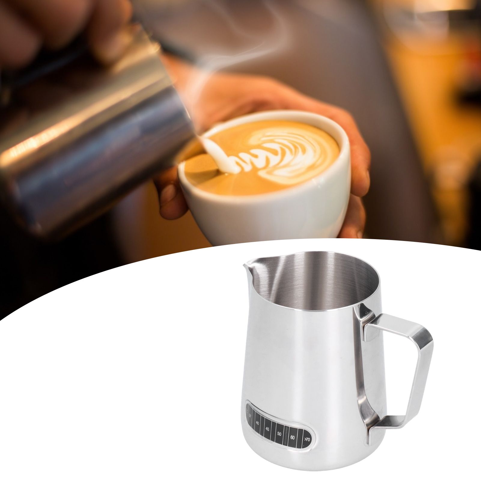 600ml Stainless Steel Frothing Cup Milk Coffee Frothing Pitcher with view 11