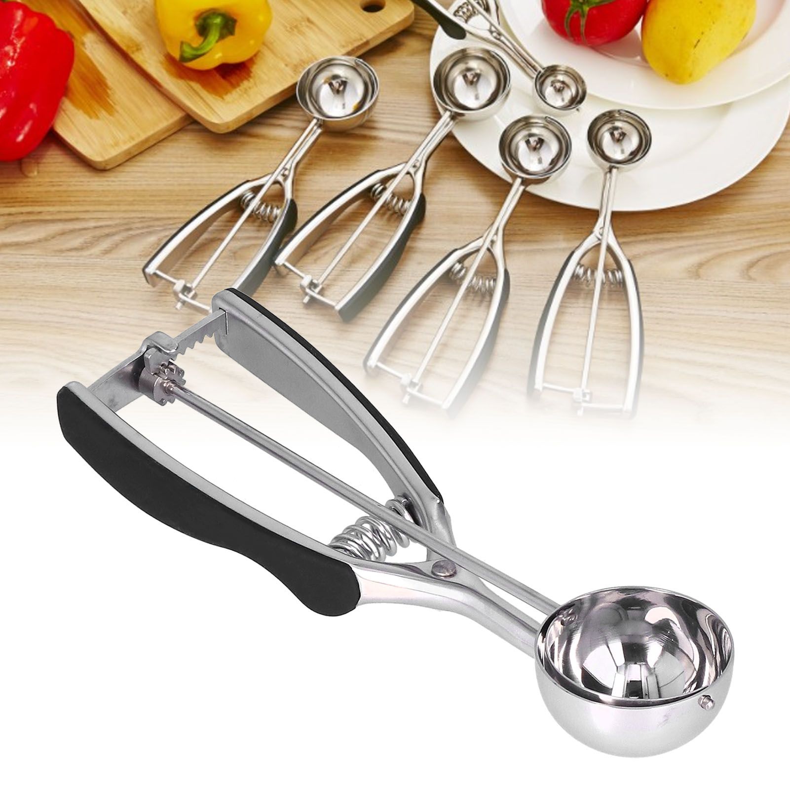 Cookie Scoop Stainless Steel Multifunctional Manual Portable Ice Cream Scooper view 12