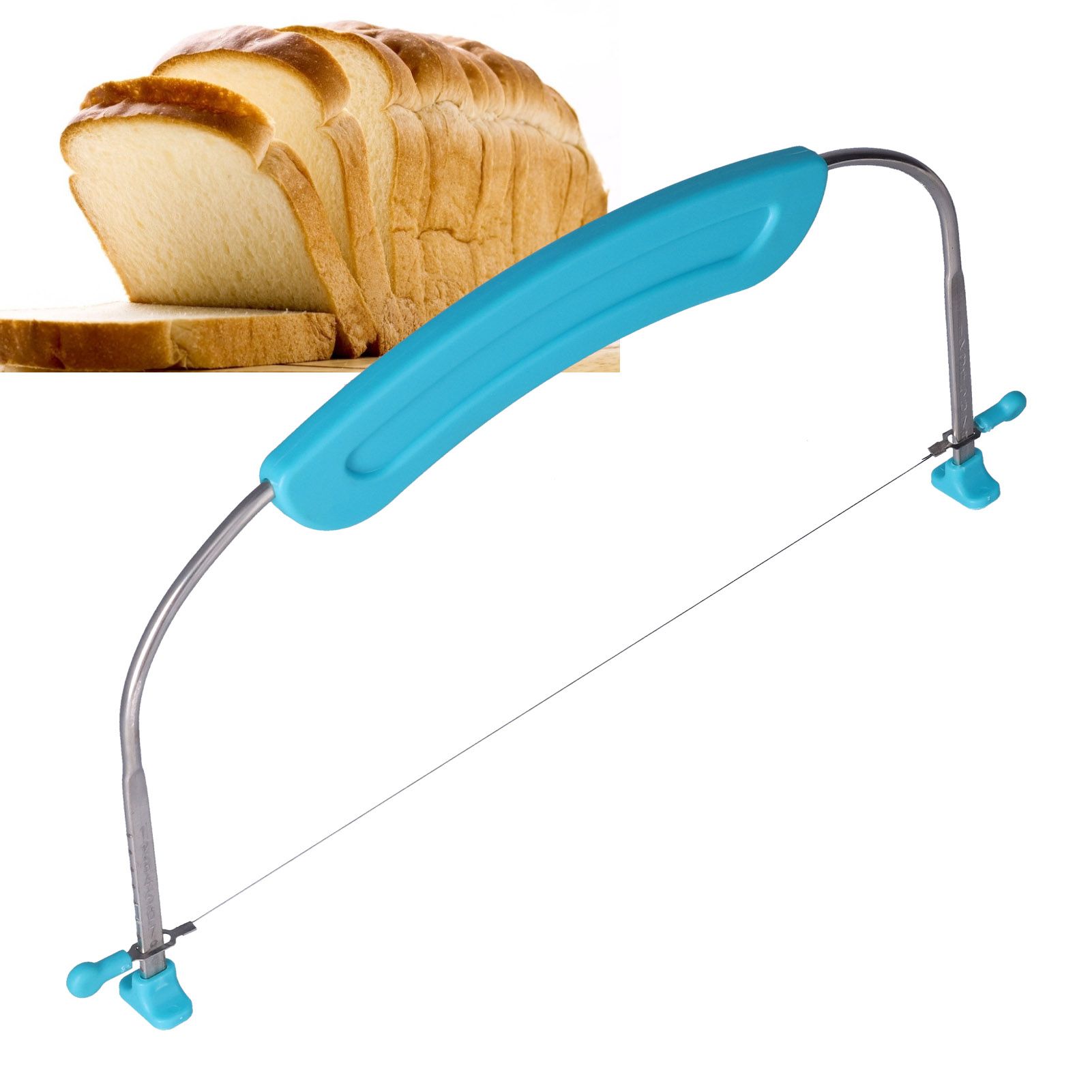 304 Stainless Steel Cake Leveler Adjustable Wire Cake Cutter with Handle and view 11
