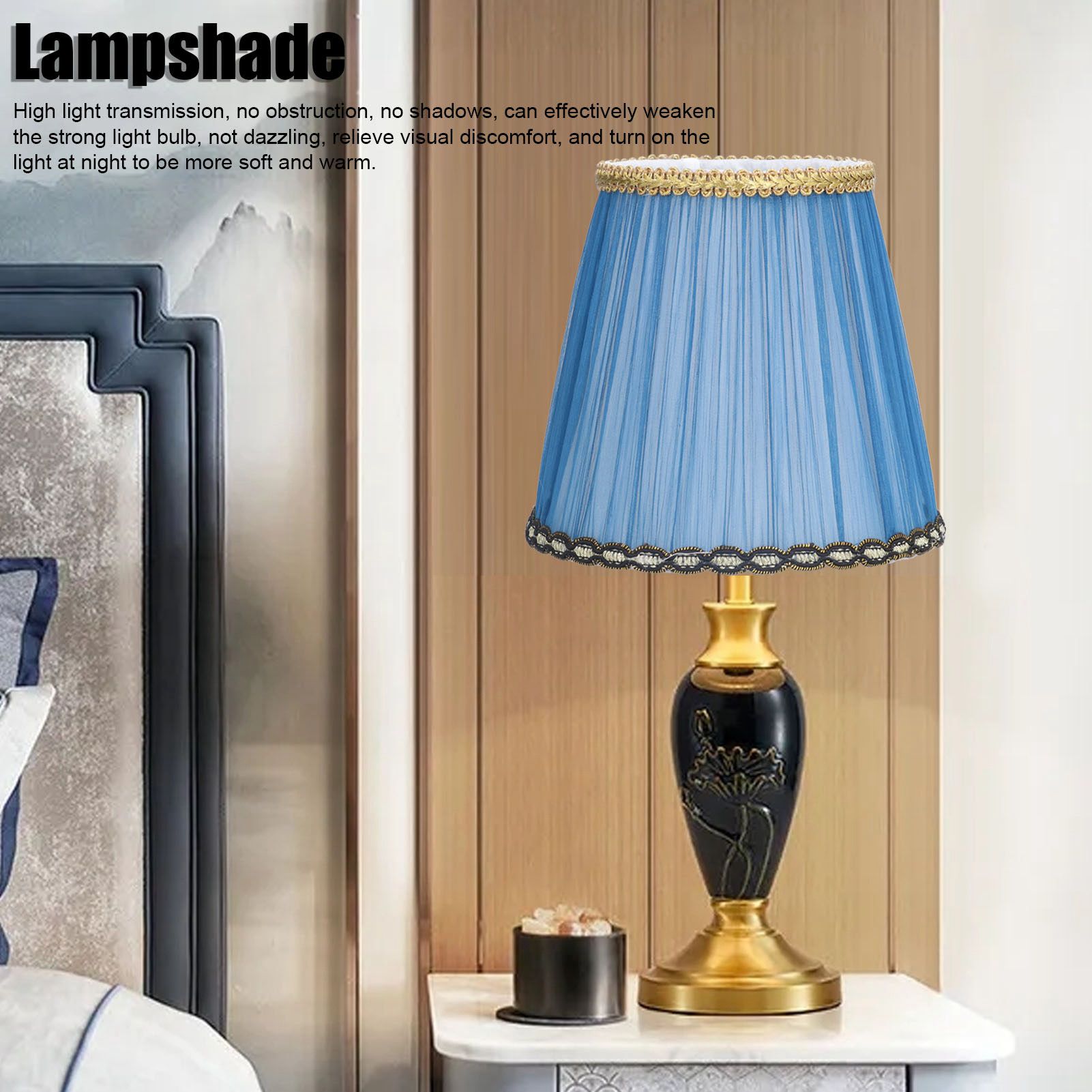 3PCS Cloth Lamp Shade E14 ClipOn Lampshade for Candle Chandelier Wall Lamp view 15