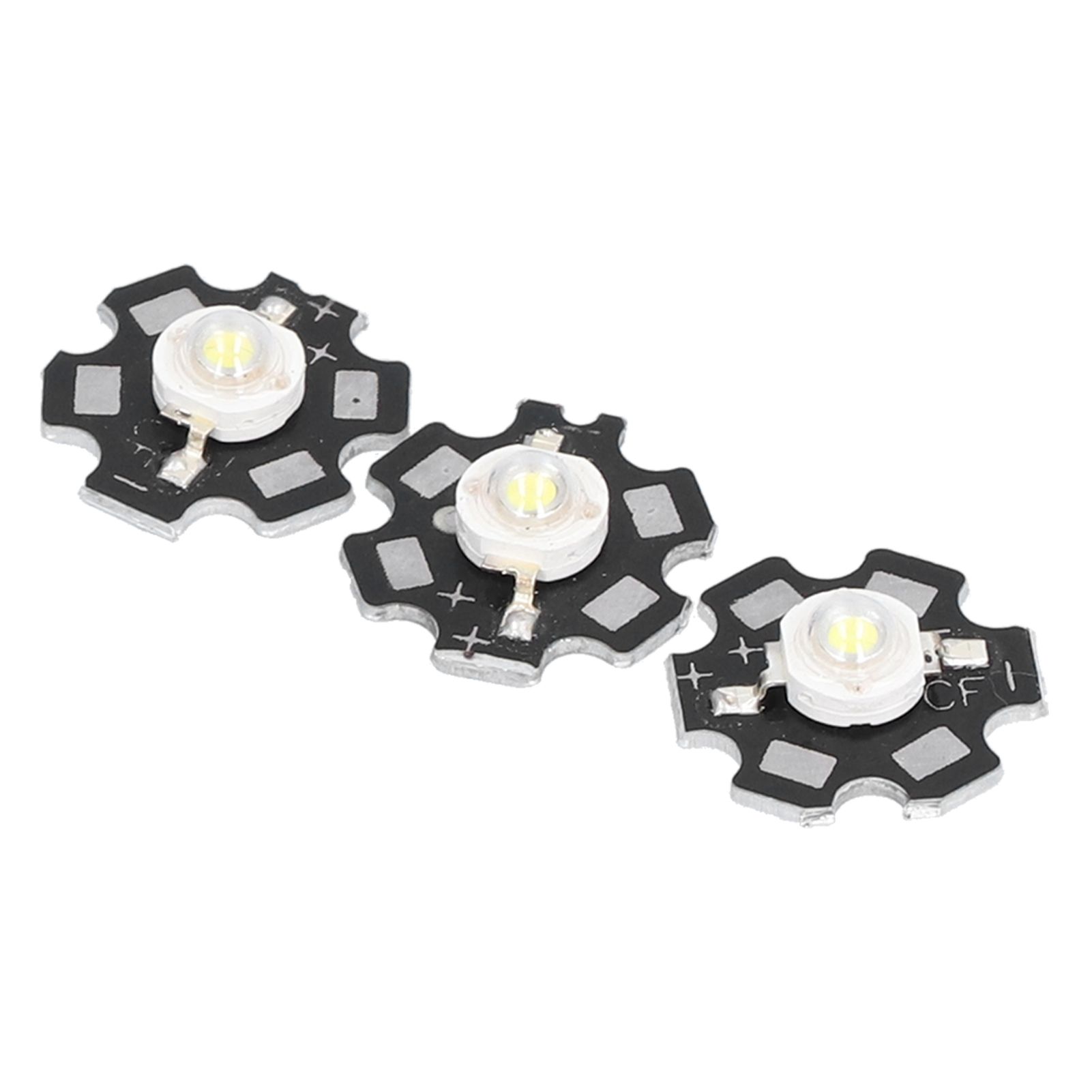 10PCS 1W LED Chip Highlight DIY Light Beads with Aluminum Base 6500k 90lm 20mm view 2