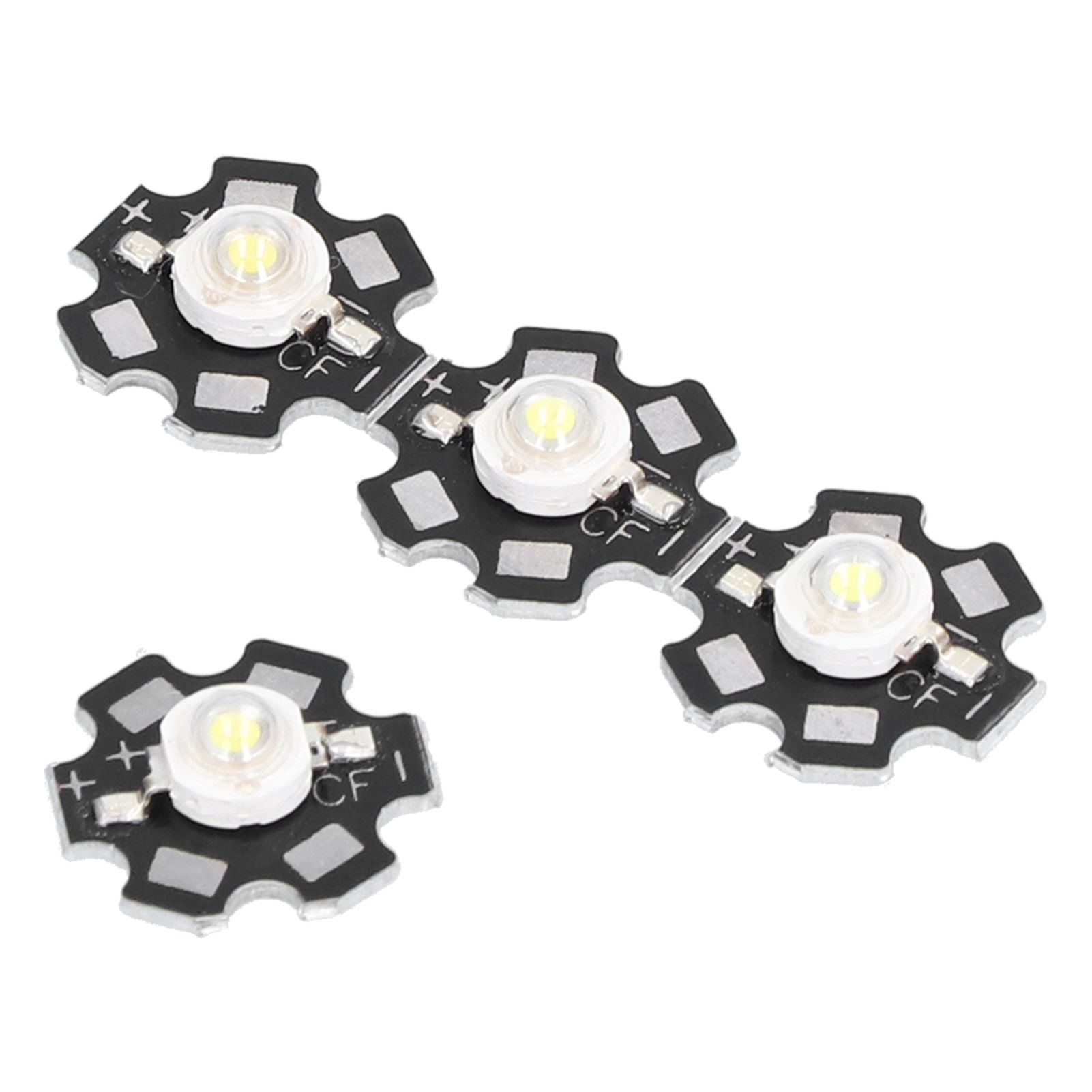 10PCS 1W LED Chip Highlight DIY Light Beads with Aluminum Base 6500k 90lm 20mm view 3