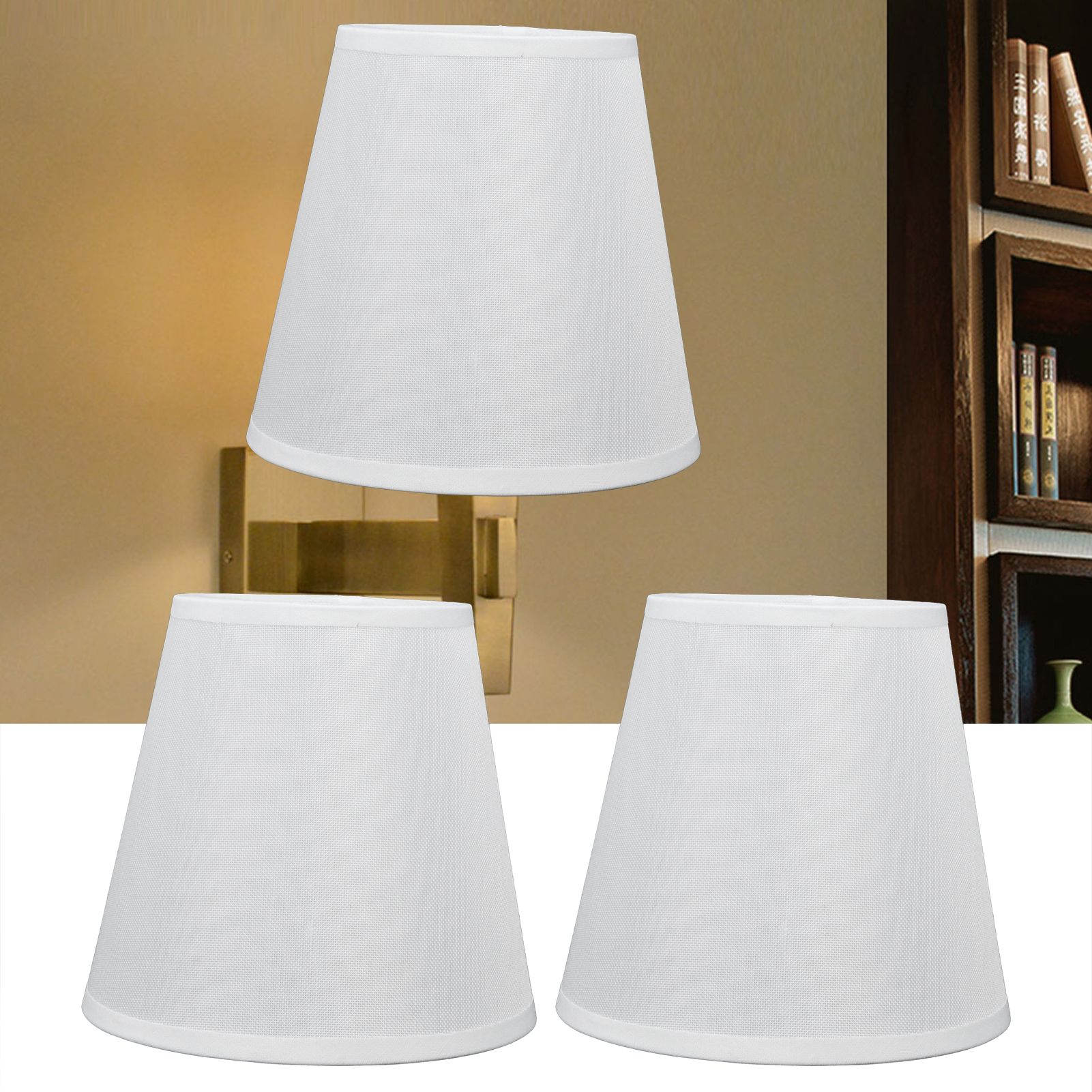 2PCS Fabric Lampshade European Style Clip On Lamp Shade for E14 Screw view 11