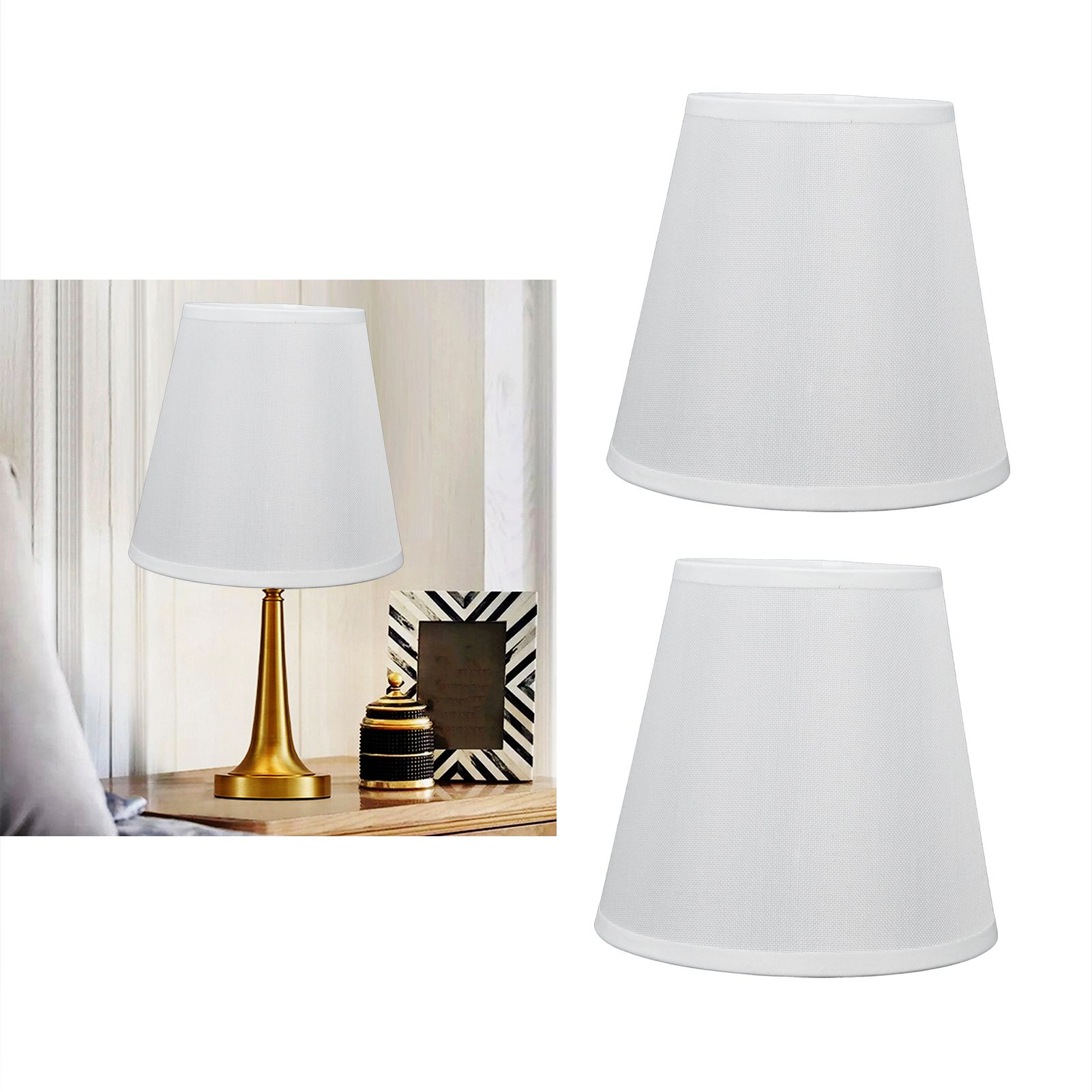 2PCS Fabric Lampshade European Style Clip On Lamp Shade for E14 Screw view 12