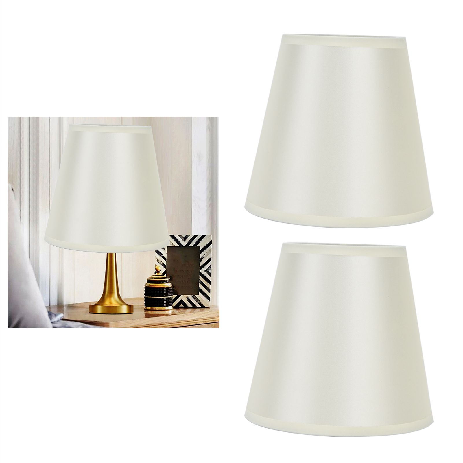 2PCS Modern Fabric Lampshade Clip On Wall Lamp Chandelier Lamp Shade for E14 view 11