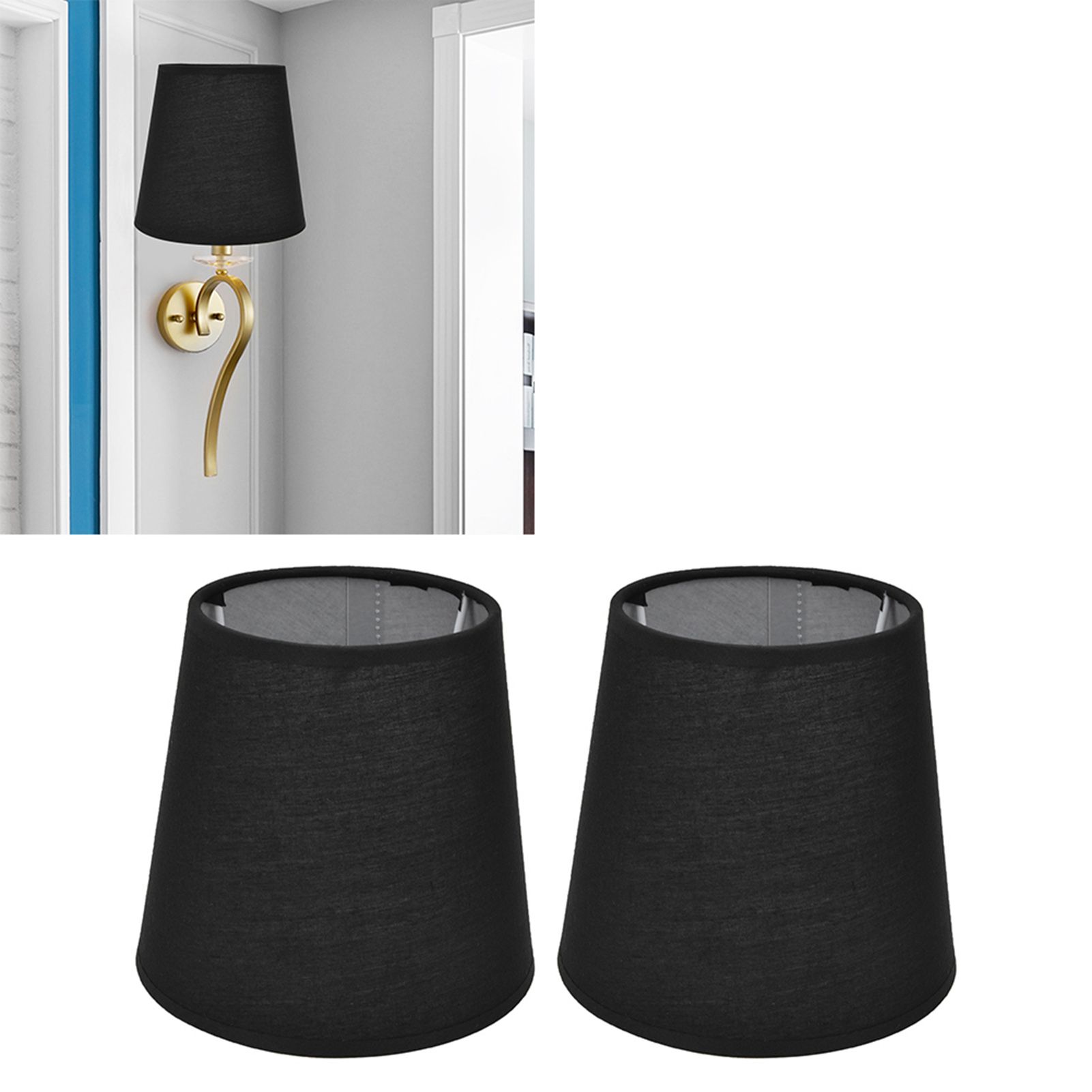 2Pcs Indoor Lamp Shade European Style Fabric Lampshade for E14 Chandelier view 11