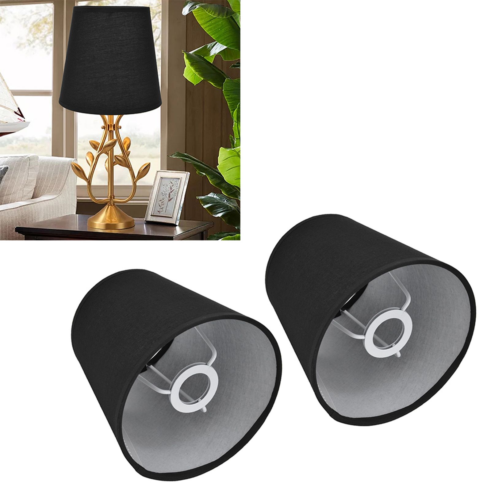 2Pcs Indoor Lamp Shade European Style Fabric Lampshade for E14 Chandelier view 12