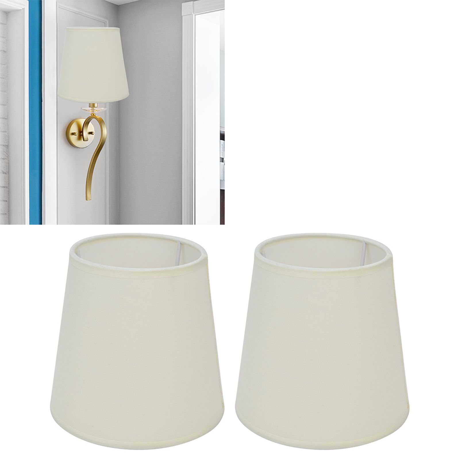 2Pcs Indoor Lamp Shade European Style Fabric Lampshade for E14 Chandelier view 11