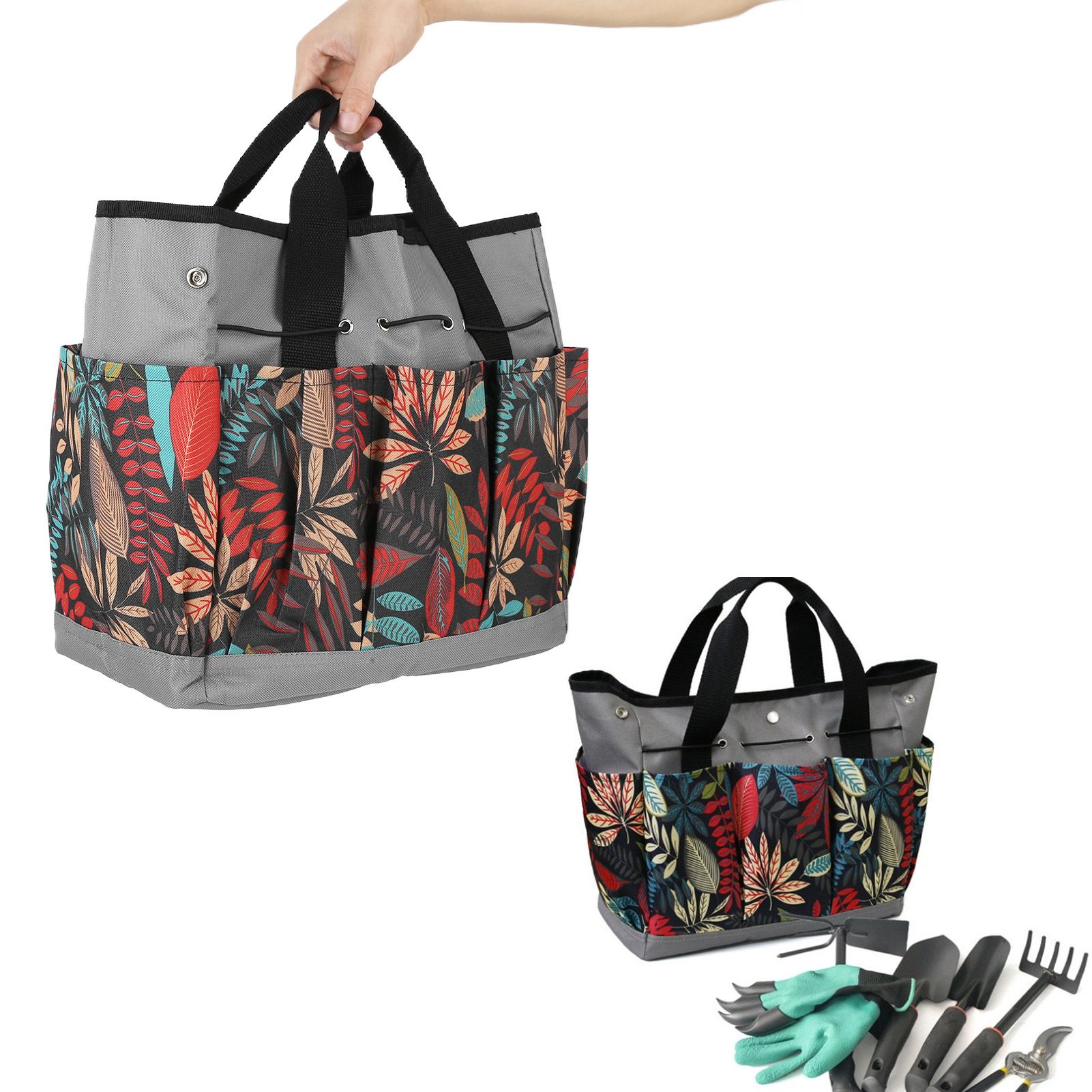 Garden Tote Bag 600D Oxford Cloth Multiple Pockets Lightweight and Durable view 11