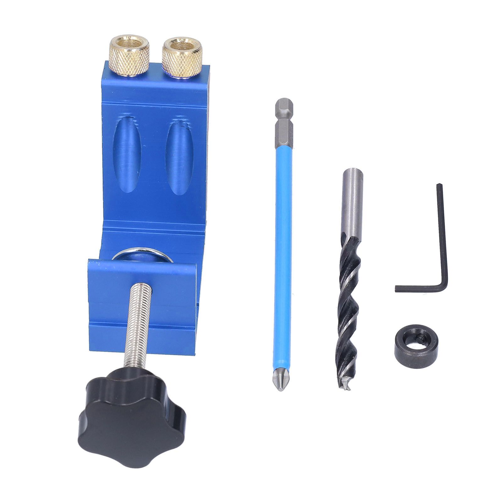 15° Oblique Hole Locator Positioner Woodworking Hole Jig Dowel Drill Kit view 3
