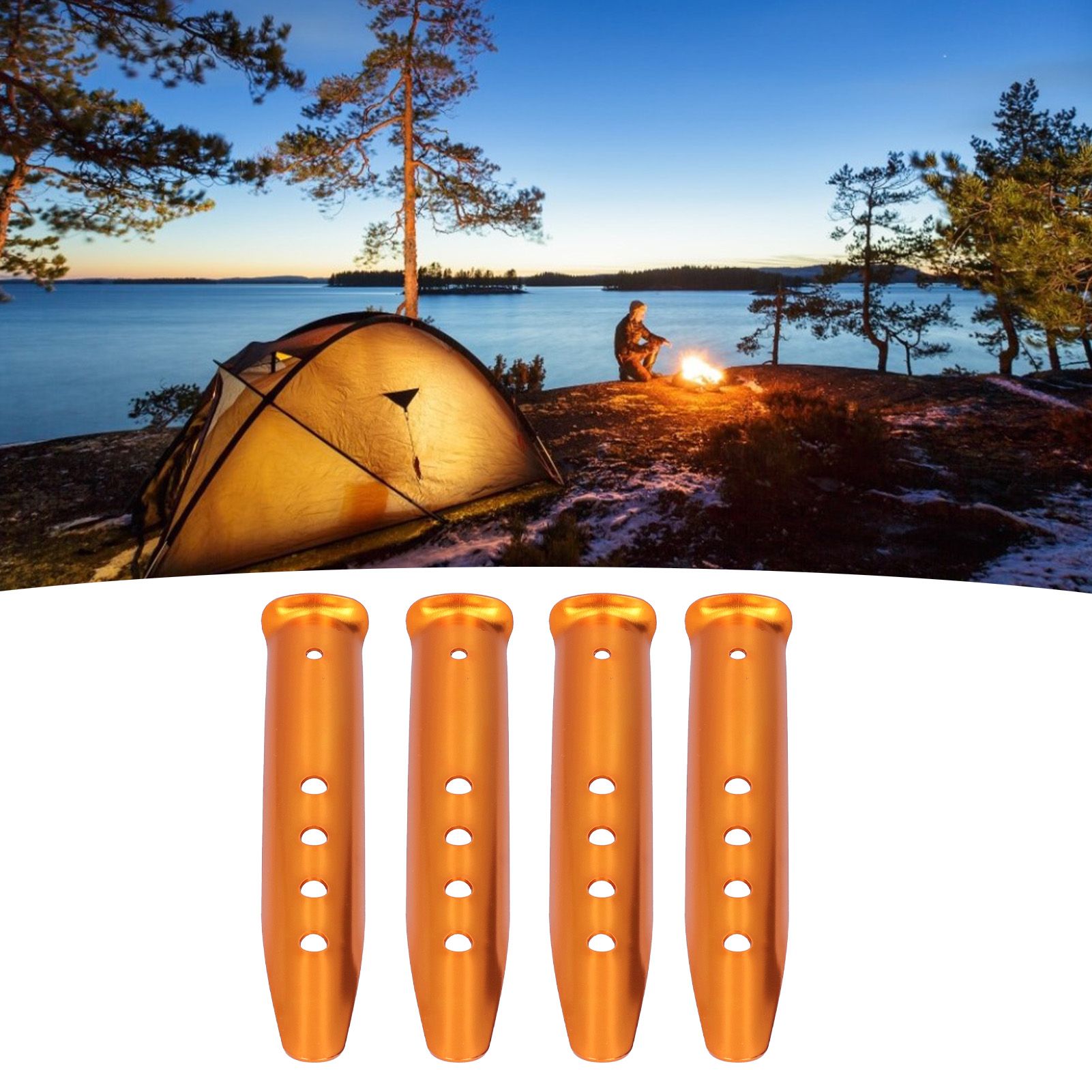 4PCS Tent Peg Stakes Portable Aluminium Alloy Canopy Nail for Outdoor view 12