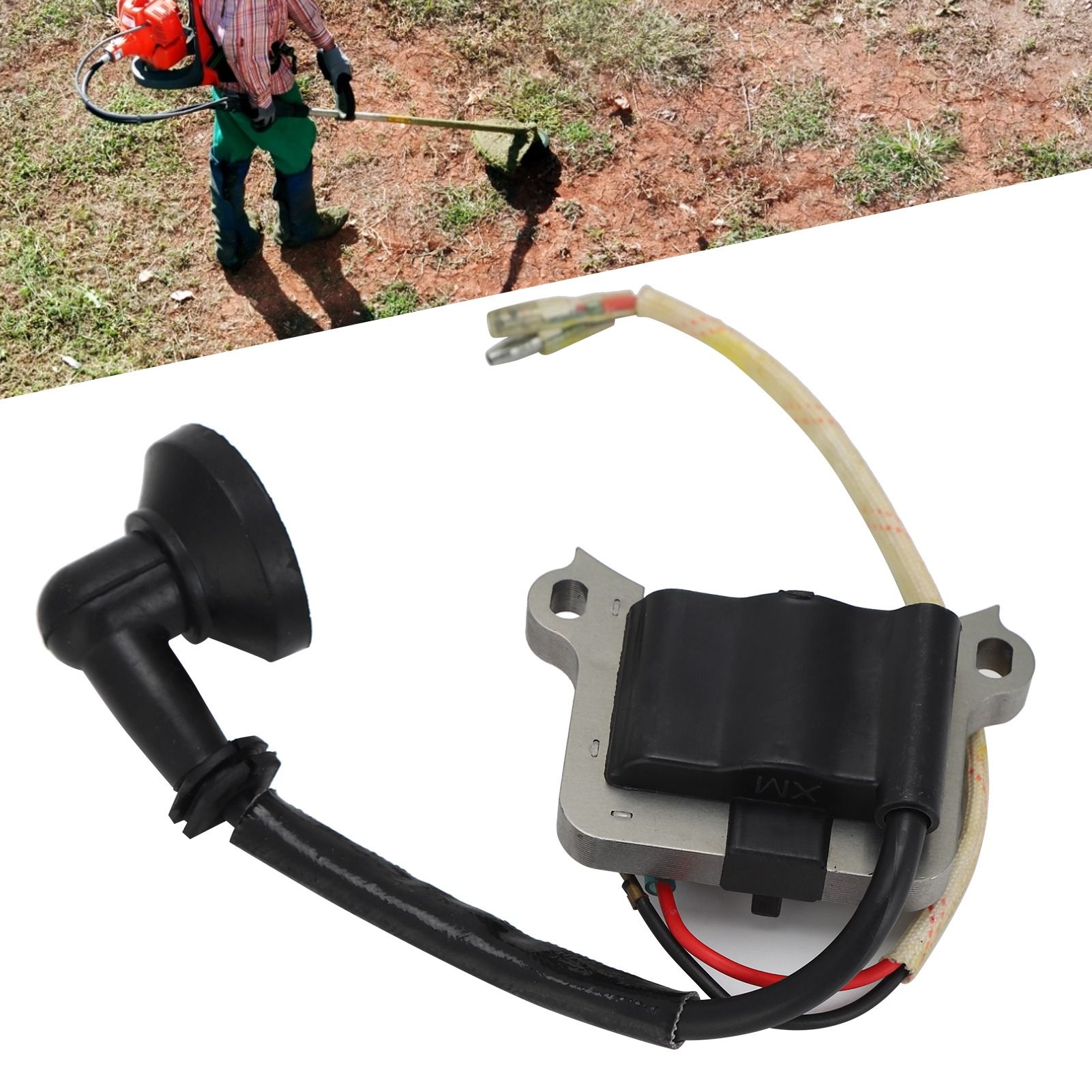 Lawn Mower Ignition Coil Plastic Case Manganese Steel Silicone Ignition Coil view 11