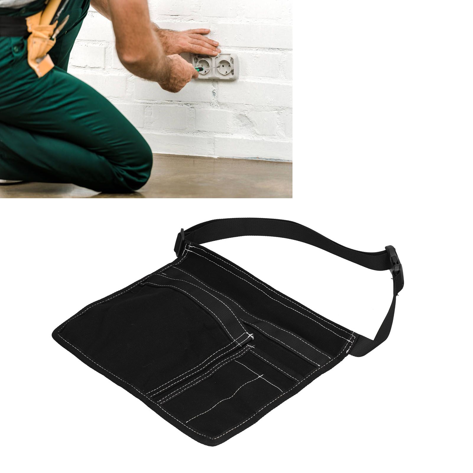Tool Waist Bag Lightweight Multi Pocket Oxford Cloth Waist Tool Pouch for view 11