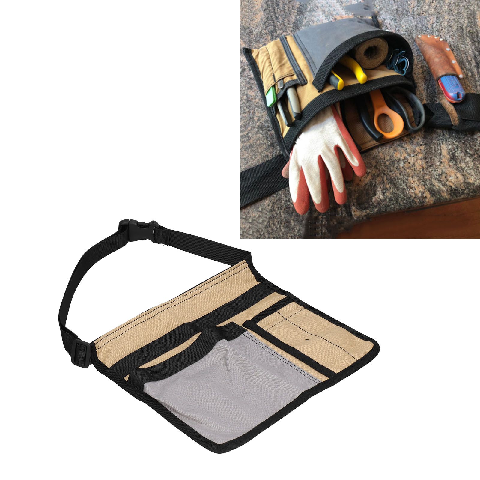 Tool Waist Bag Lightweight Multi Pocket Oxford Cloth Waist Tool Pouch for view 12