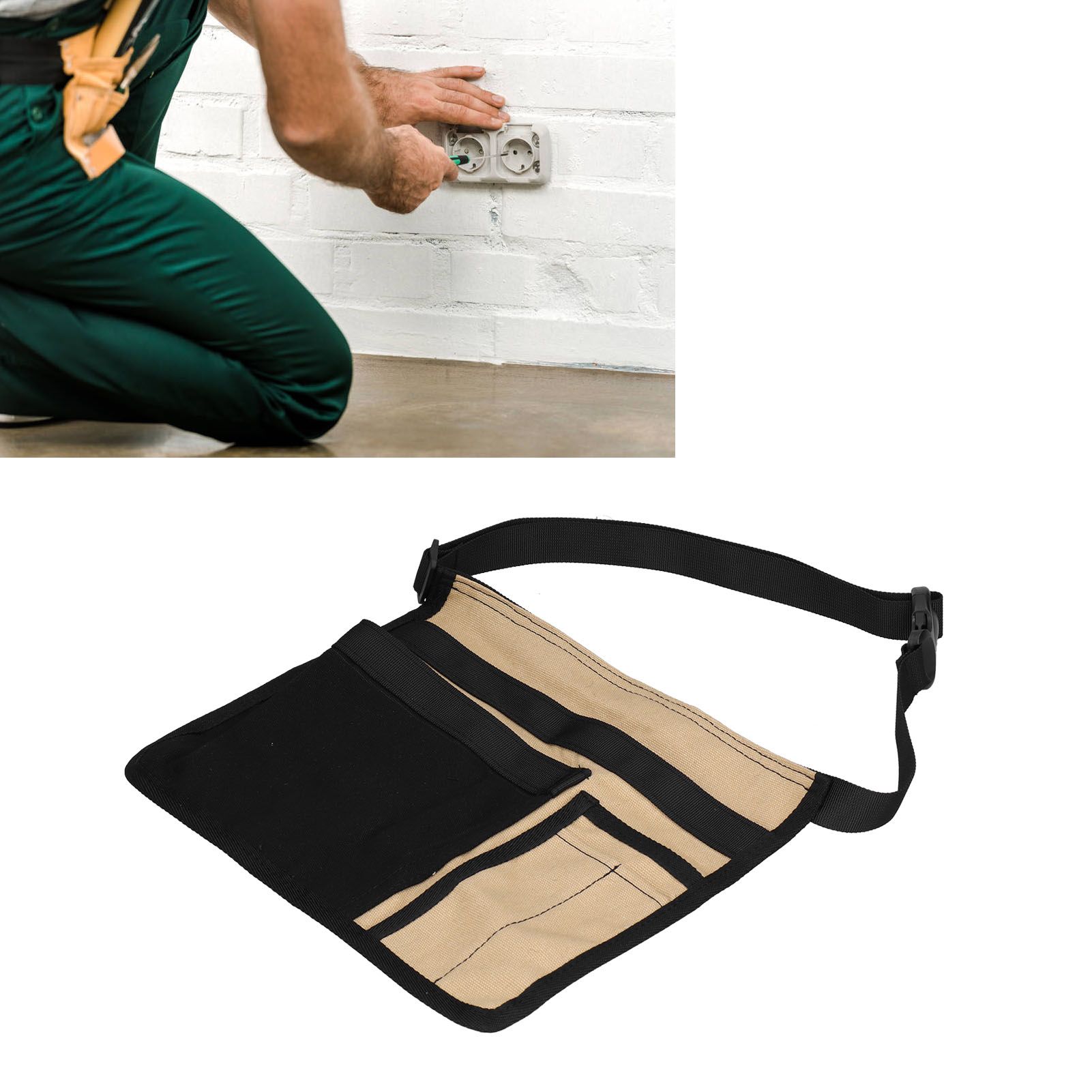 Tool Waist Bag Lightweight Multi Pocket Oxford Cloth Waist Tool Pouch for view 11