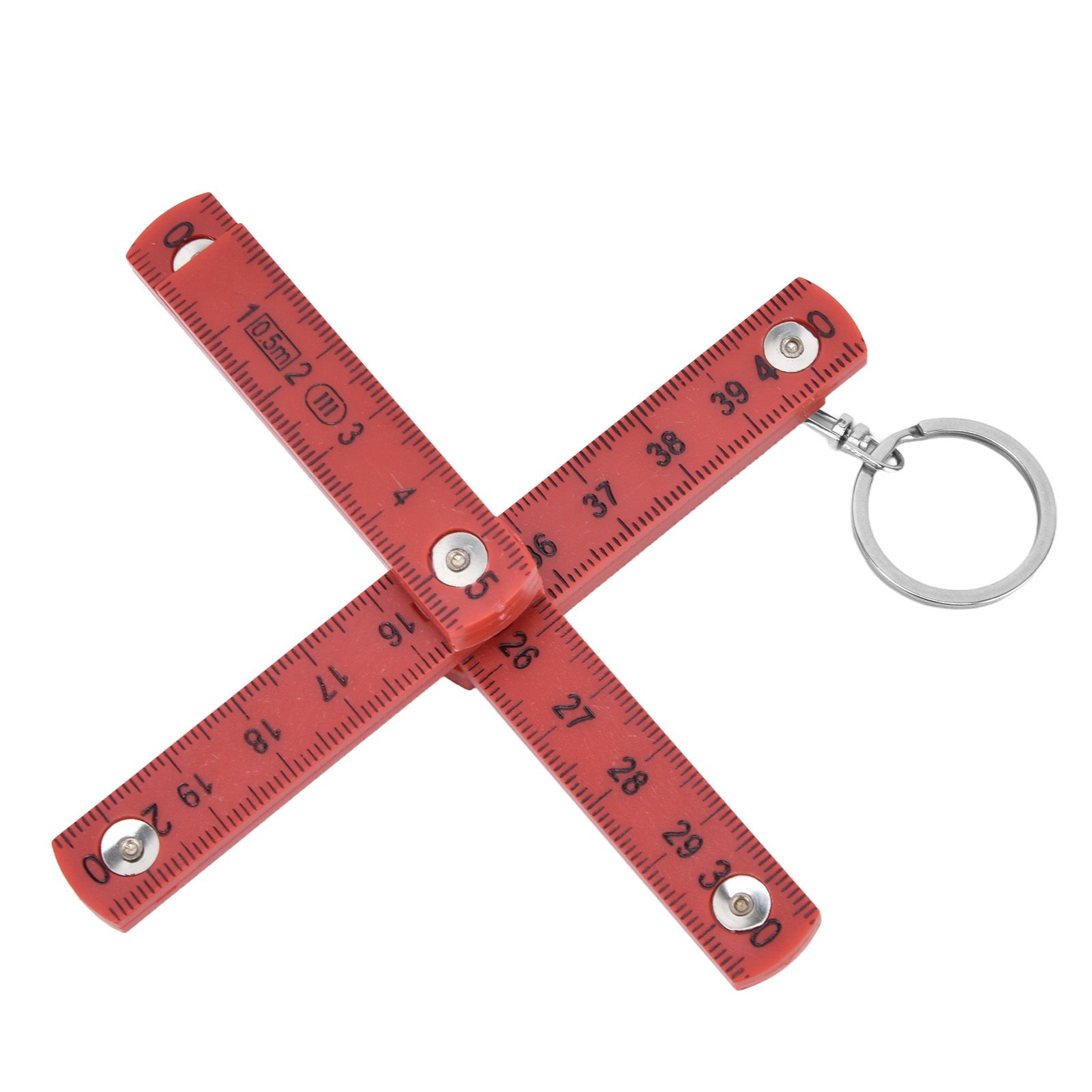 2Pcs ABS Folding Ruler Portable 0.5m Foldable Ruler with Key Ring for view 3