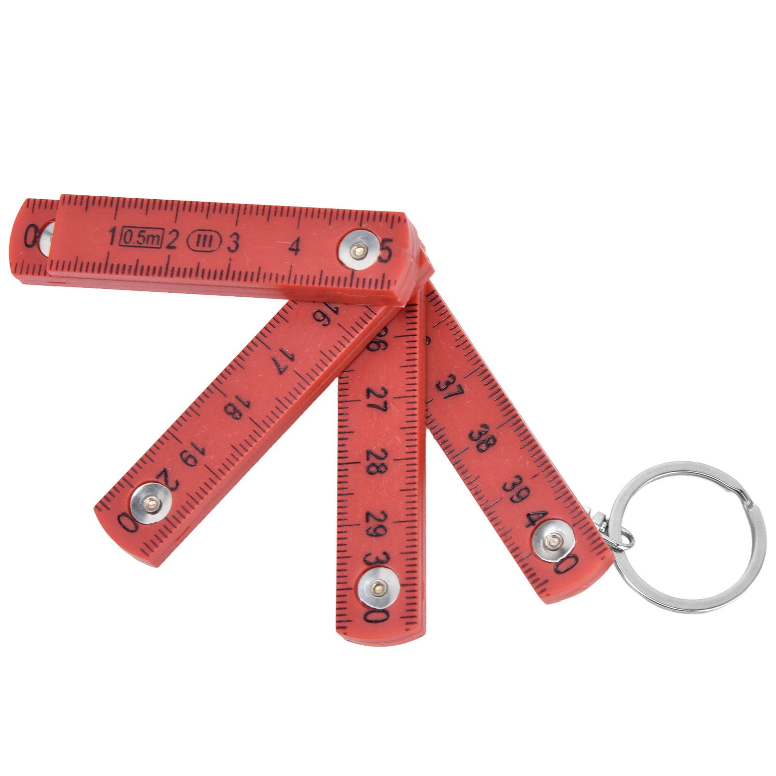 2Pcs ABS Folding Ruler Portable 0.5m Foldable Ruler with Key Ring for view 4