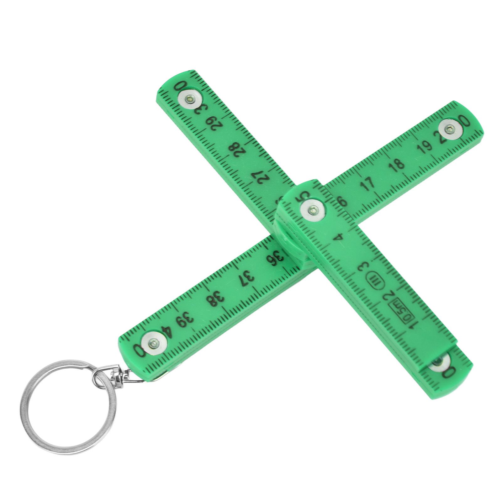 2Pcs ABS Folding Ruler Portable 0.5m Foldable Ruler with Key Ring for view 2