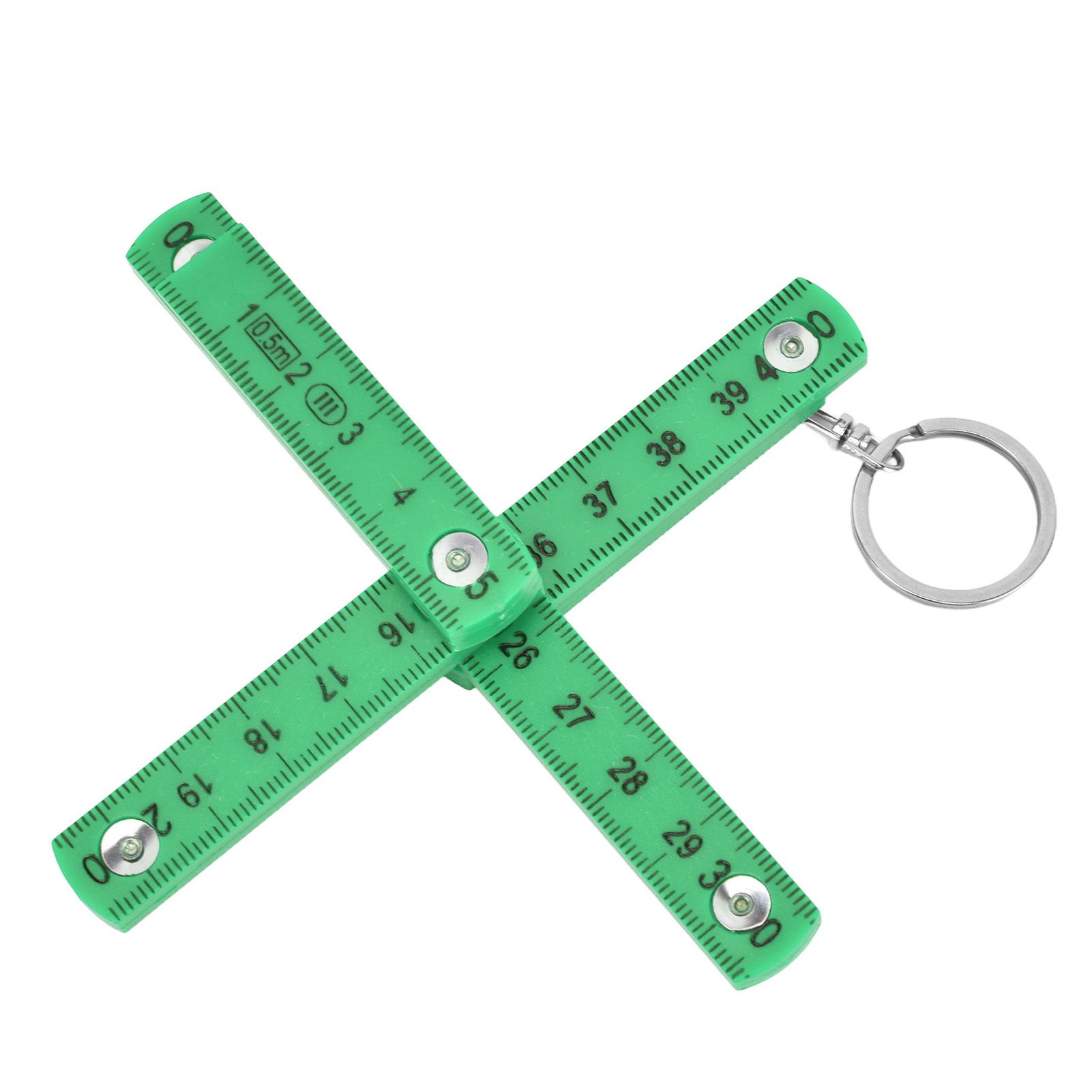 2Pcs ABS Folding Ruler Portable 0.5m Foldable Ruler with Key Ring for view 3