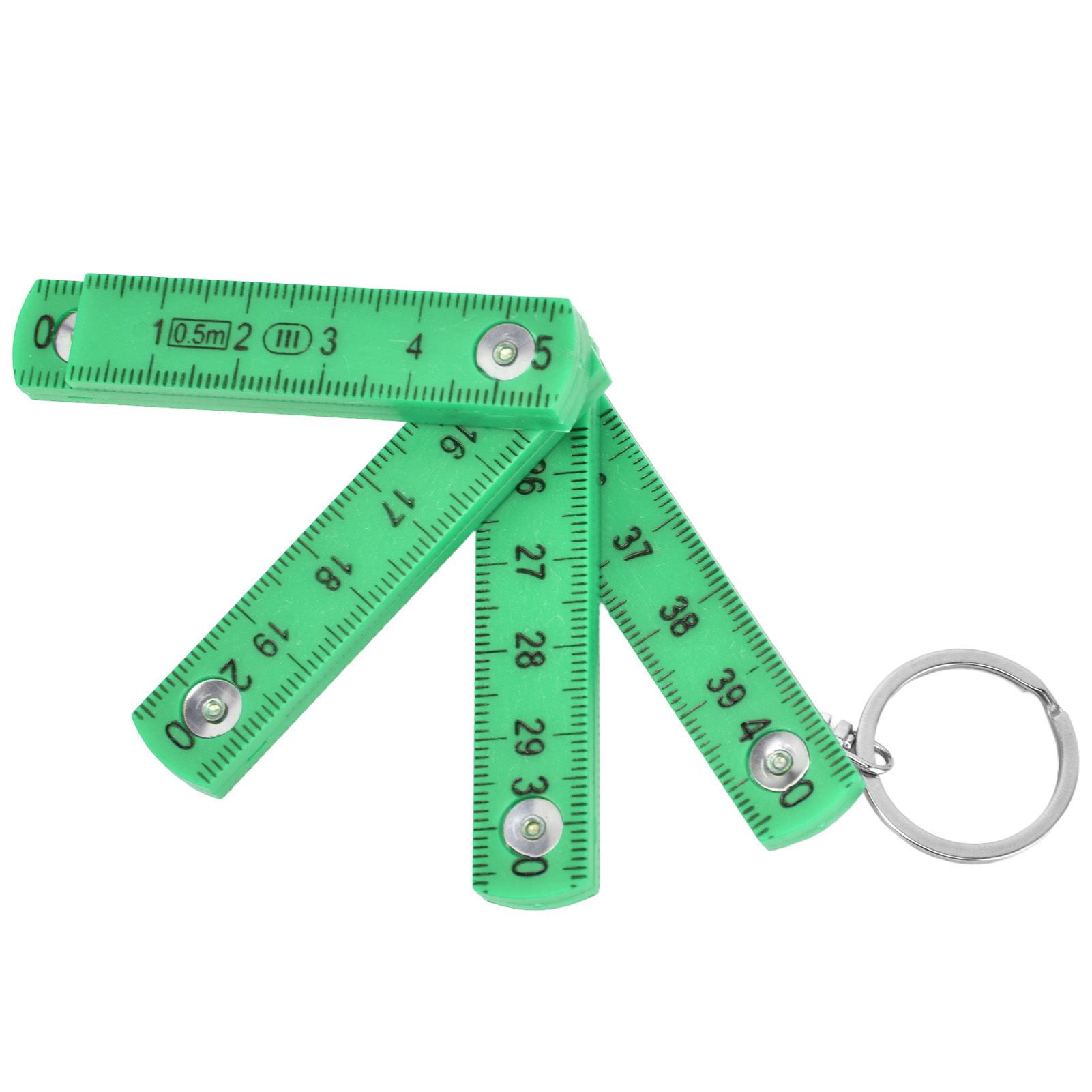 2Pcs ABS Folding Ruler Portable 0.5m Foldable Ruler with Key Ring for view 4