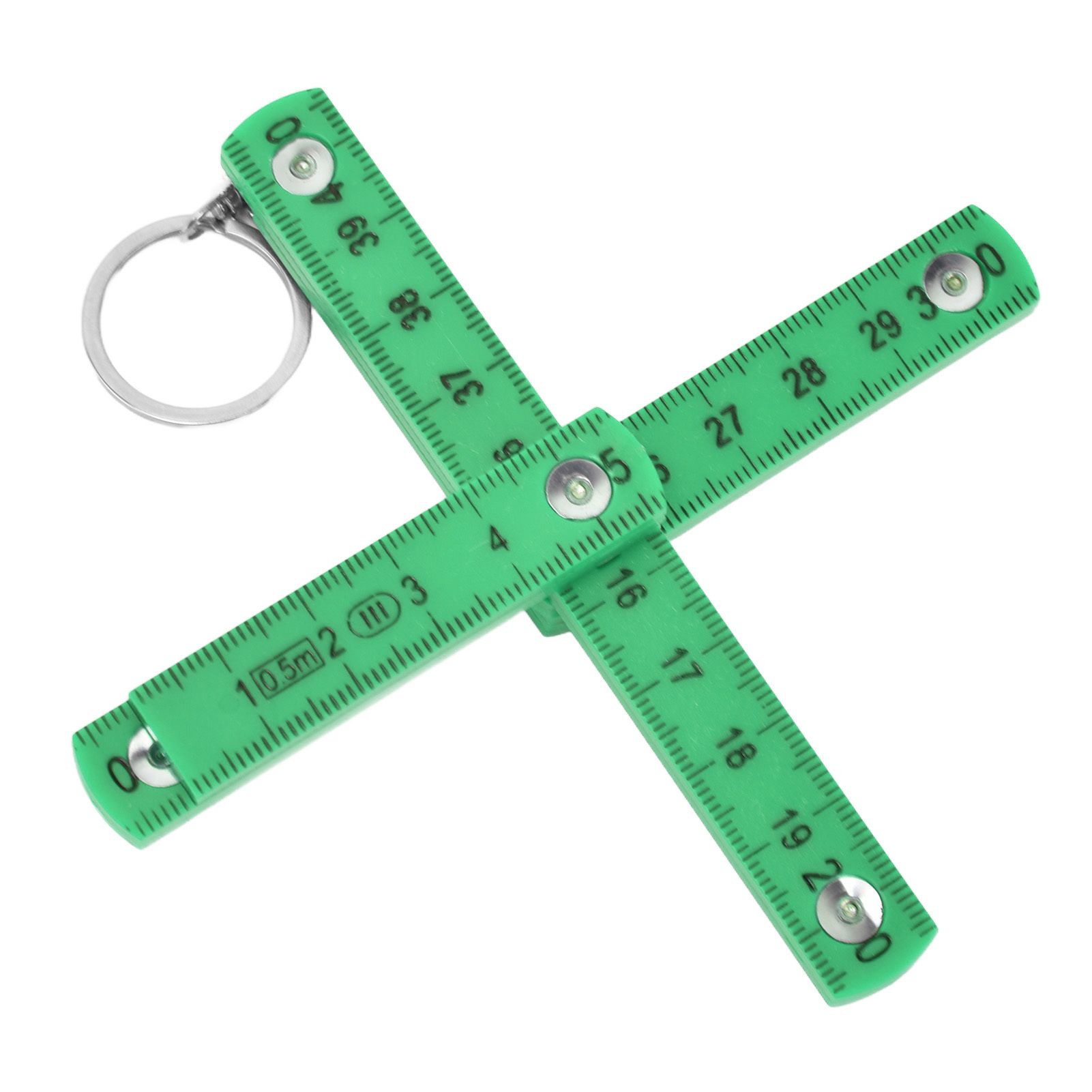 2Pcs ABS Folding Ruler Portable 0.5m Foldable Ruler with Key Ring for view 5