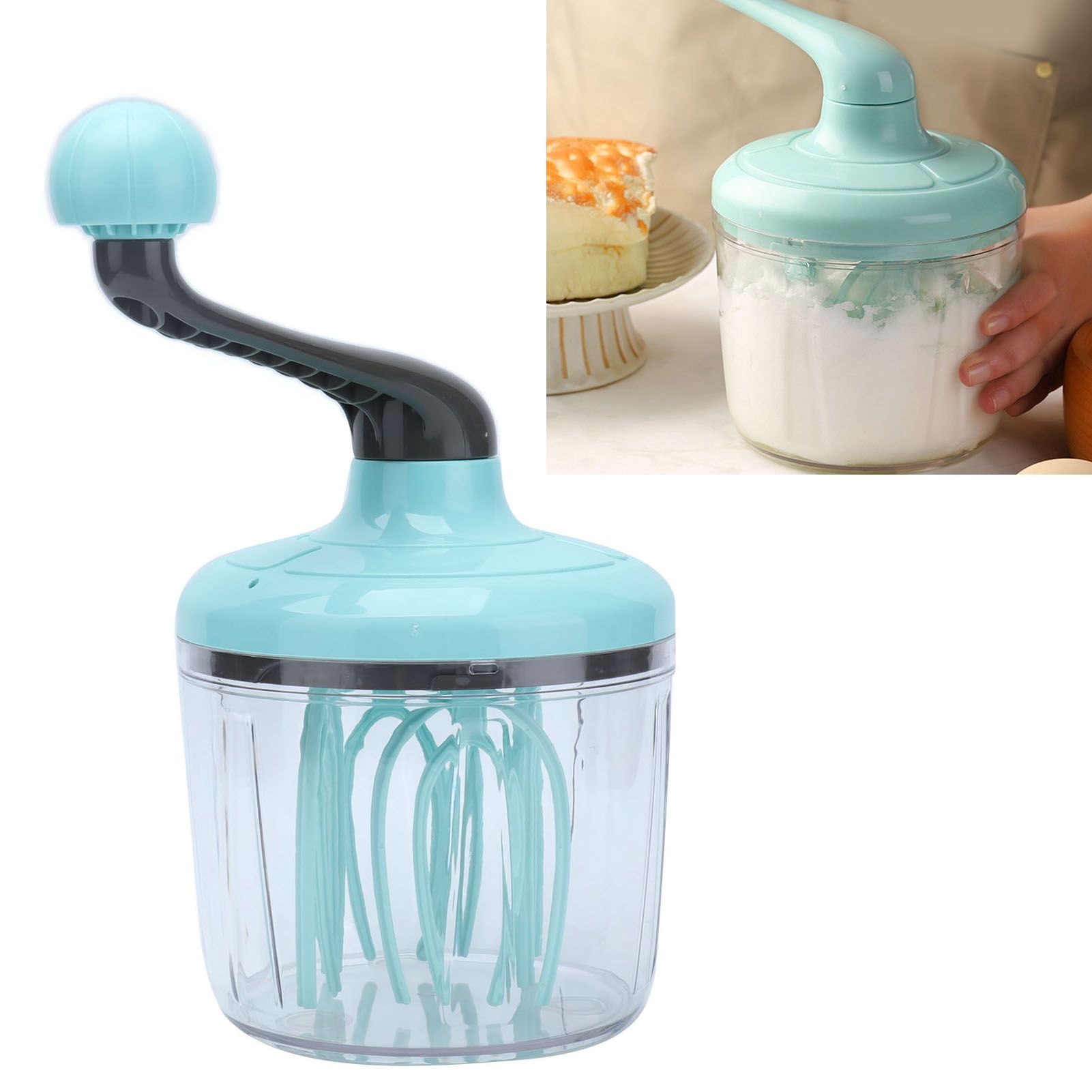 Hand Mixer PP Handheld Egg Beater with Detachable Handle Cream Whisk view 11