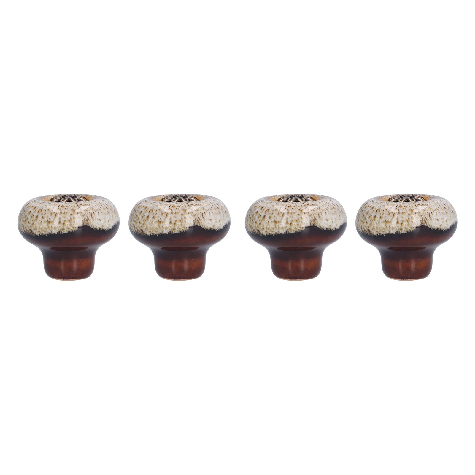 4 Set Cabinet Handle Retro Round Shaped Single Hole Door Knob for Home Bedroom view 6