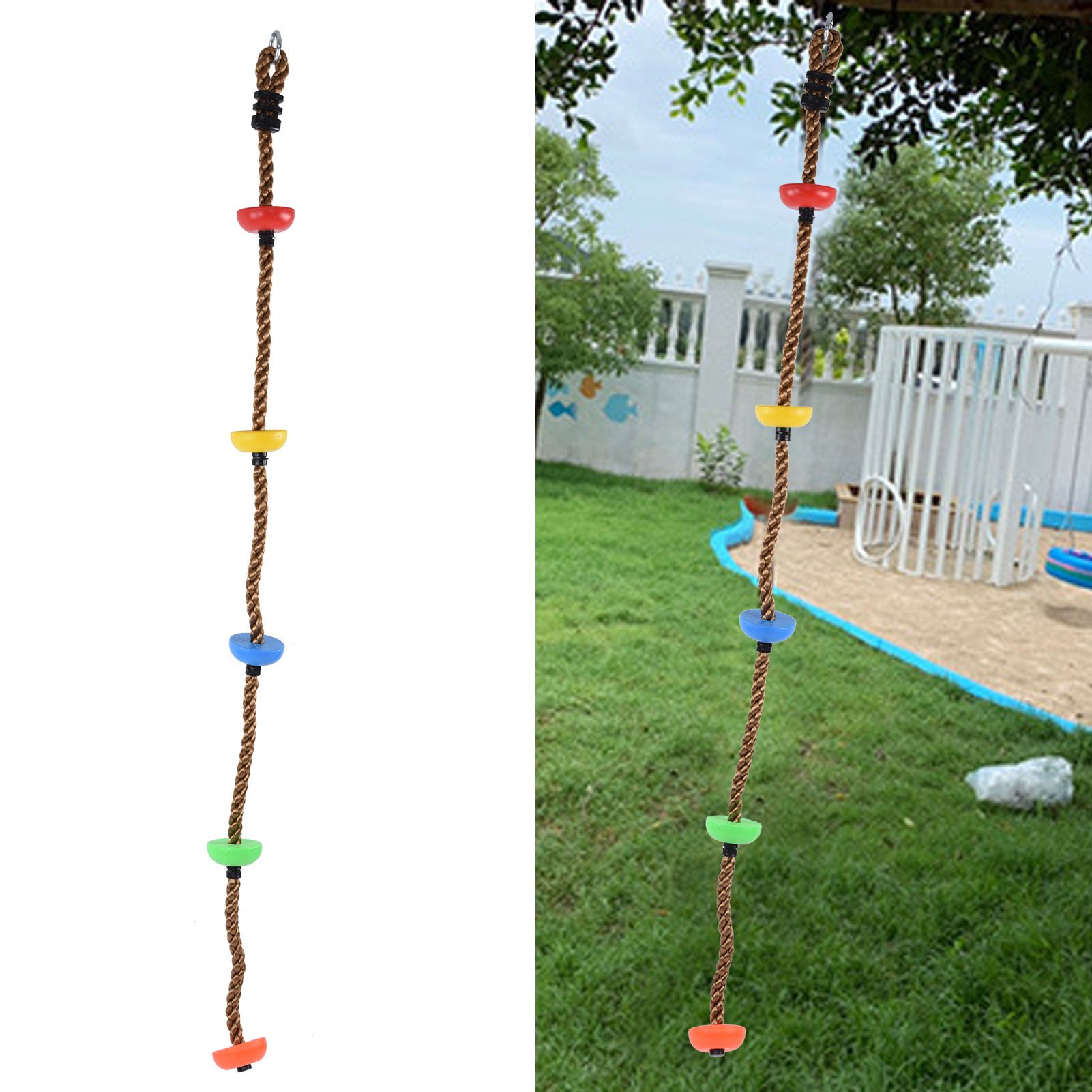 194cm Disc Swing Rope Plastic Multicolor Platforms for Children Balconies view 12
