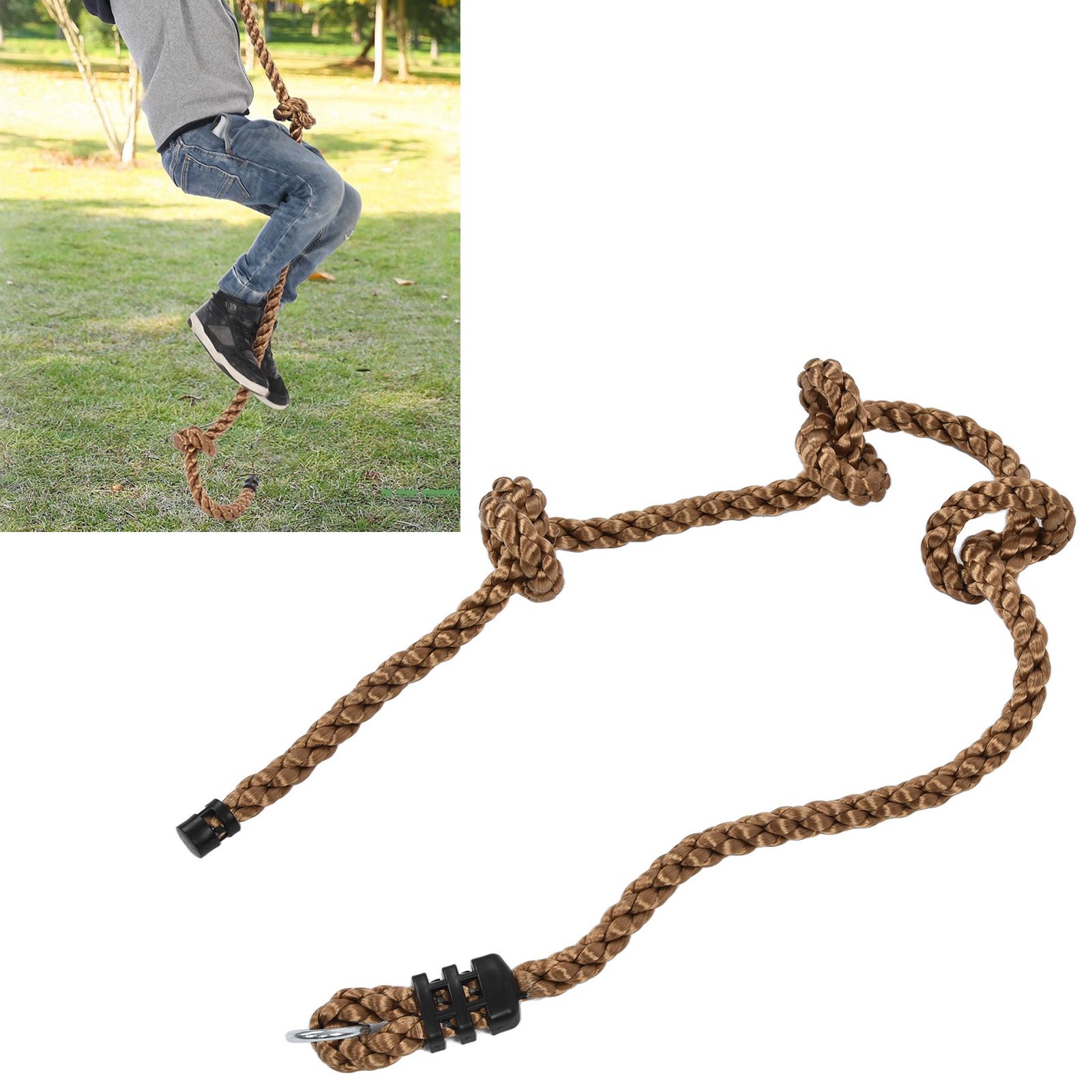 Kids Climbing Rope High Toughness 3 Knots Safe Hanging Tree Swing Rope for view 11