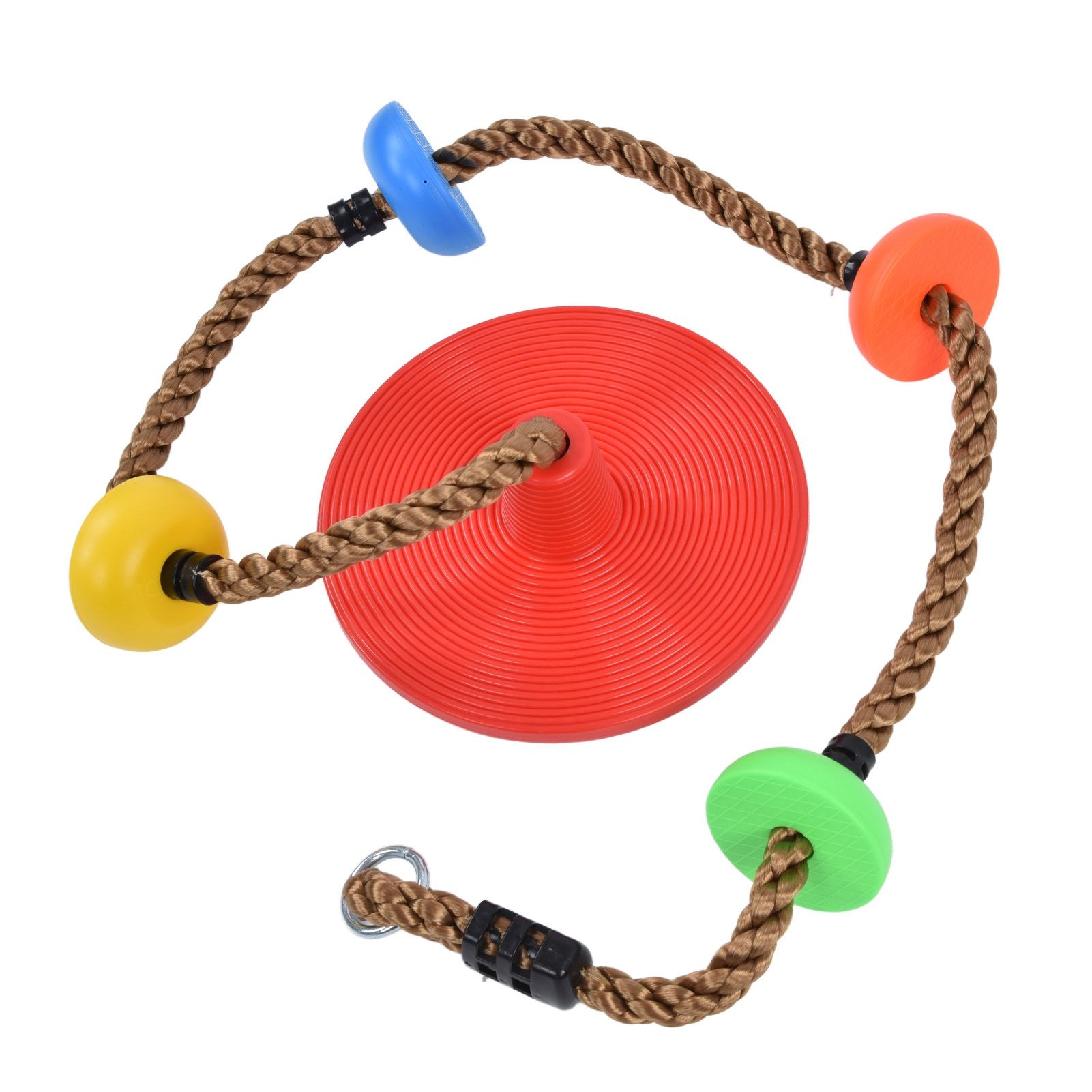 Disc Swing Seat Climbing Rope Colorful High Strength for Kids Children Indoors view 3