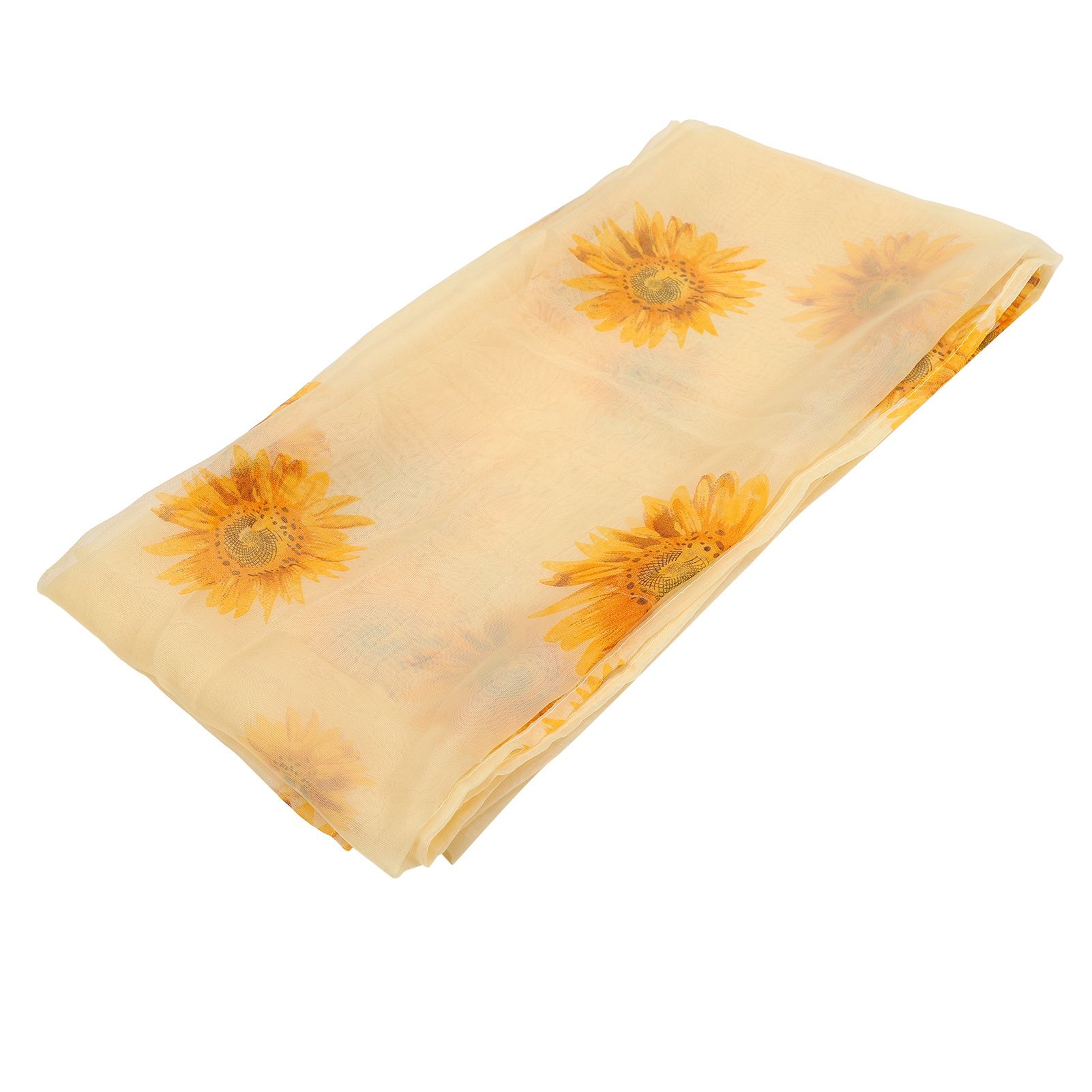 Sheer Curtain Sunflower Pattern Transparent Balcony Window Curtains Decor for view 2