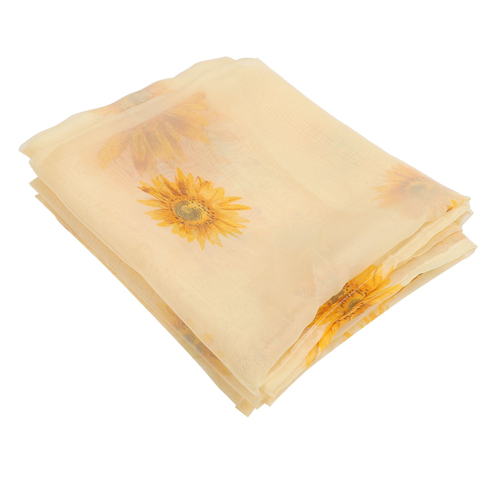 Sheer Curtain Sunflower Pattern Transparent Balcony Window Curtains Decor for view 3