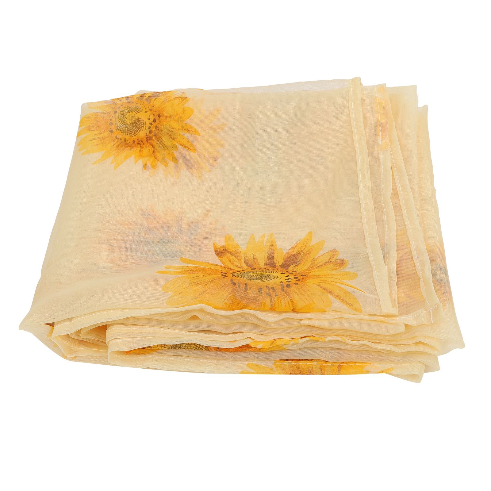 Sheer Curtain Sunflower Pattern Transparent Balcony Window Curtains Decor for view 4